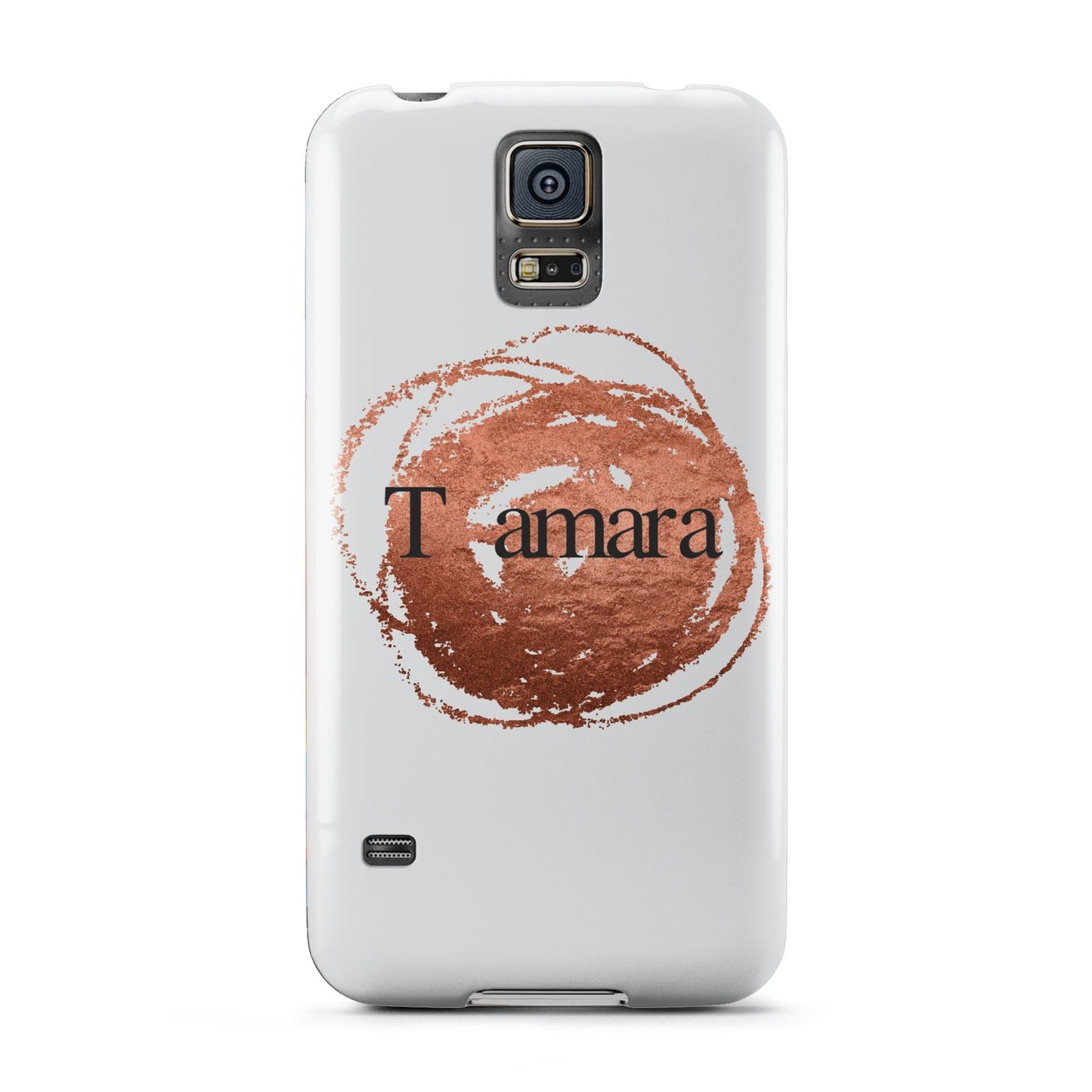 Personalised Copper Effect Custom Initials Samsung Galaxy S5 Case