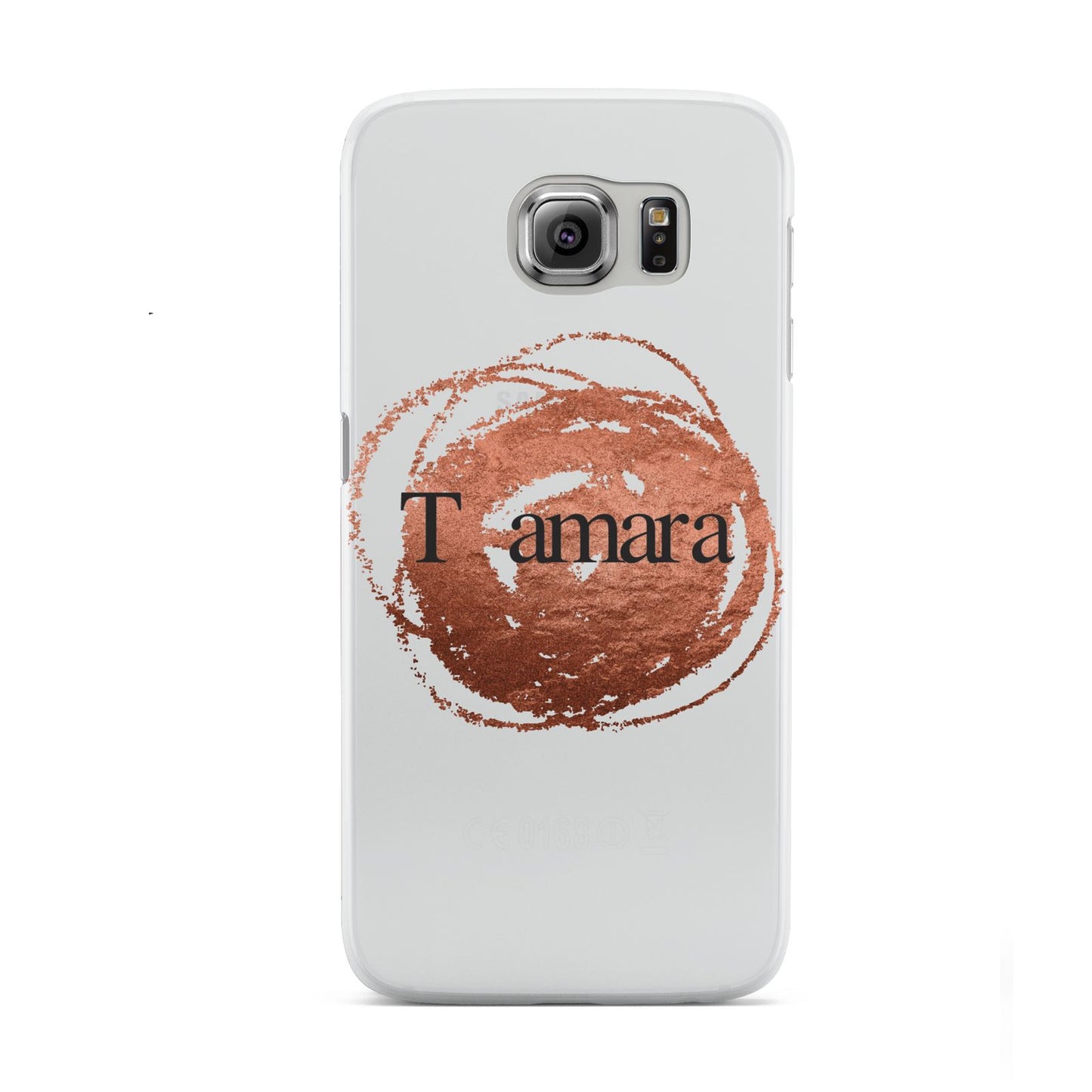 Personalised Copper Effect Custom Initials Samsung Galaxy S6 Case