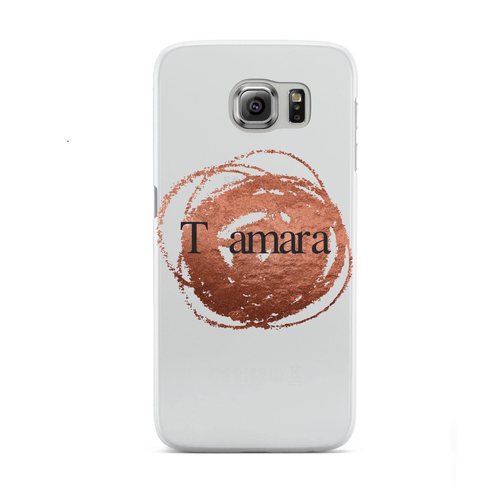 Personalised Copper Effect Custom Initials Samsung Galaxy S6 Case