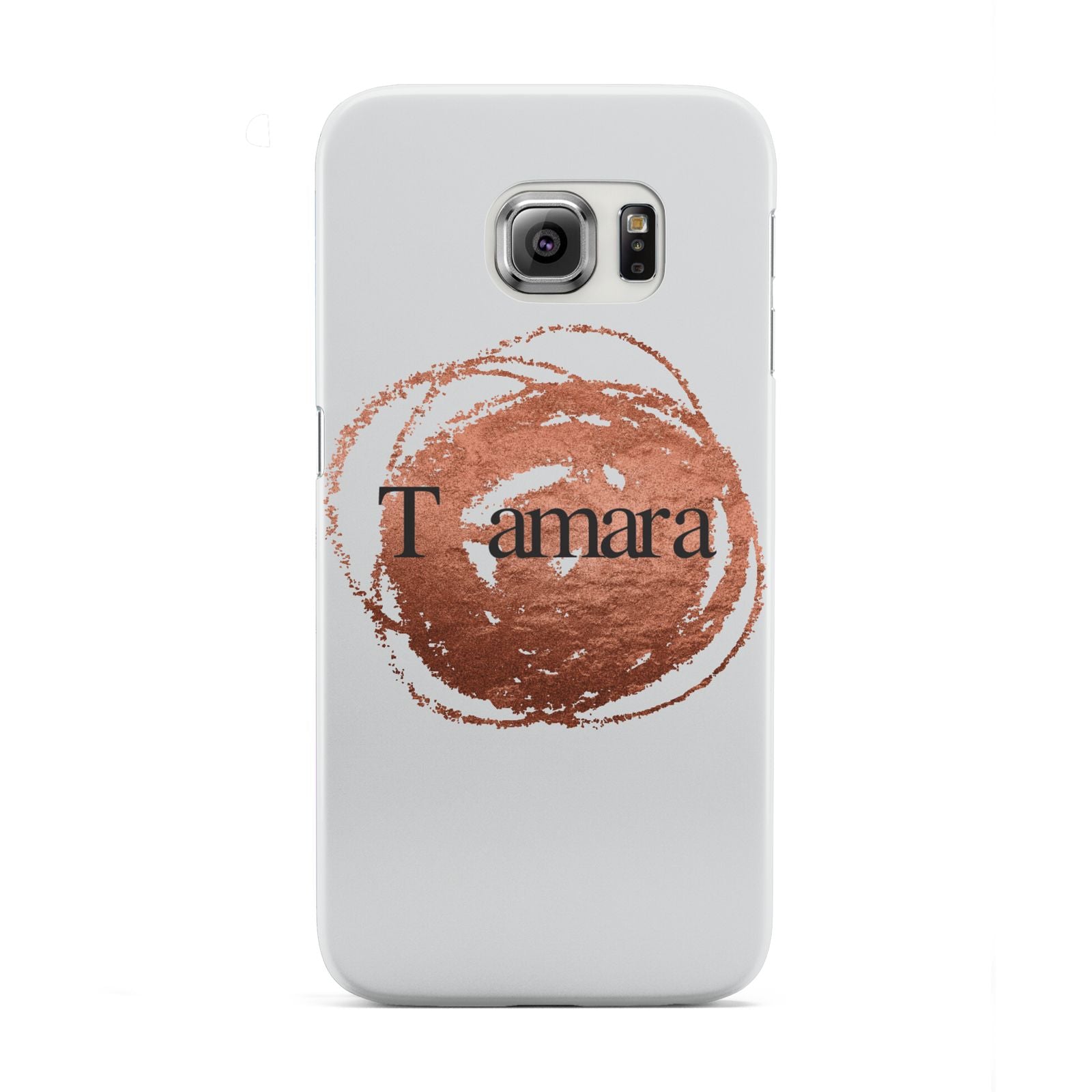 Personalised Copper Effect Custom Initials Samsung Galaxy S6 Edge Case