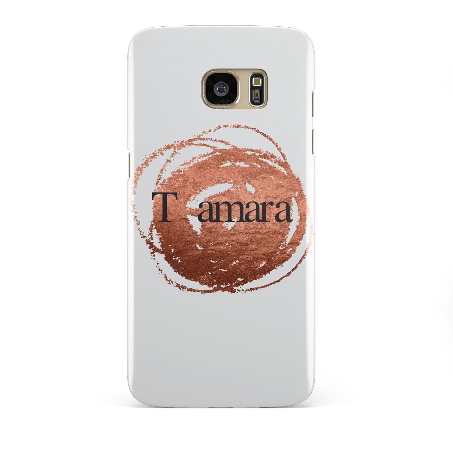 Personalised Copper Effect Custom Initials Samsung Galaxy S7 Edge Case