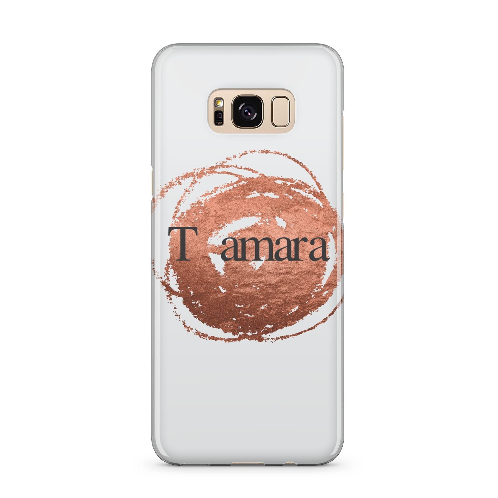 Personalised Copper Effect Custom Initials Samsung Galaxy S8 Plus Case