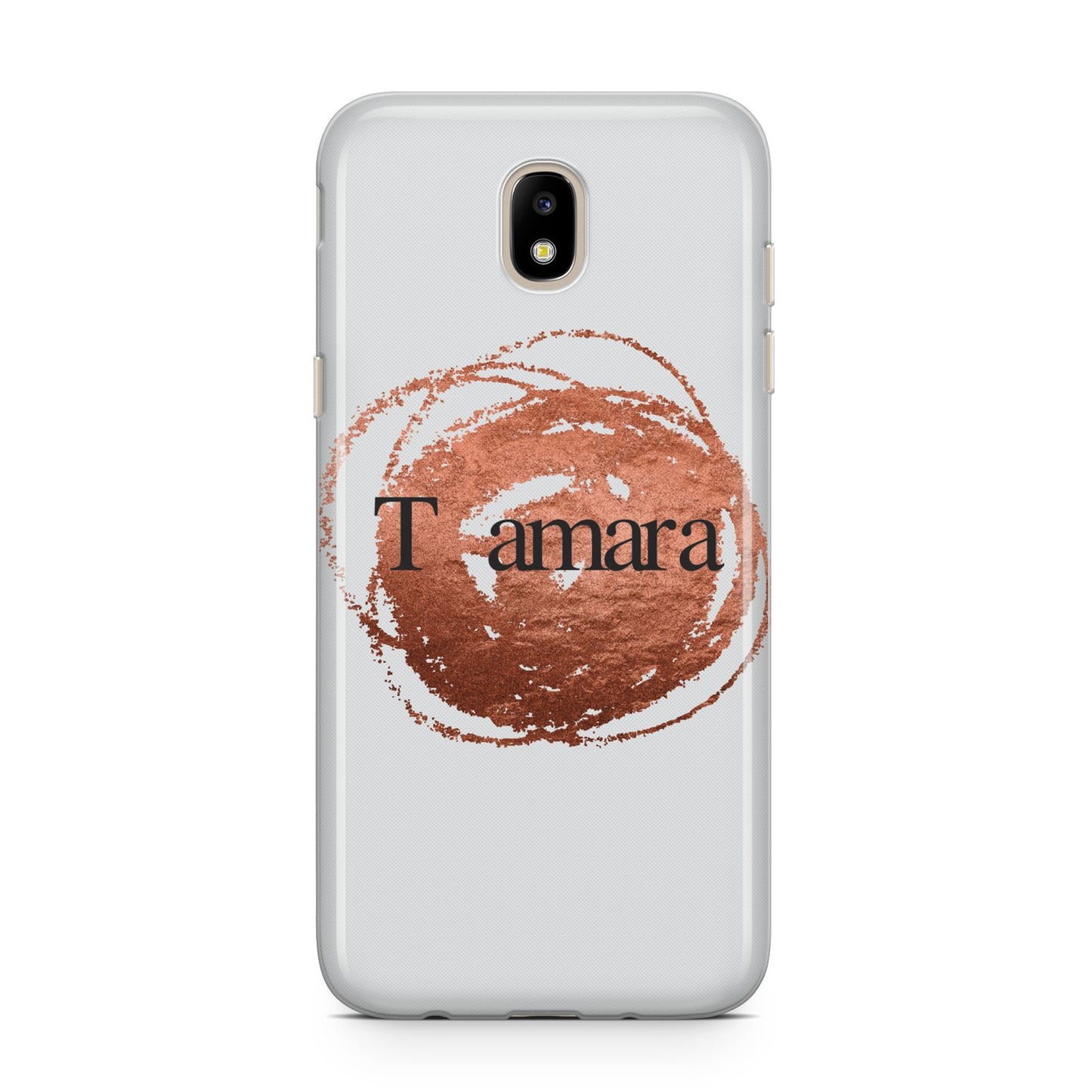 Personalised Copper Effect Custom Initials Samsung J5 2017 Case