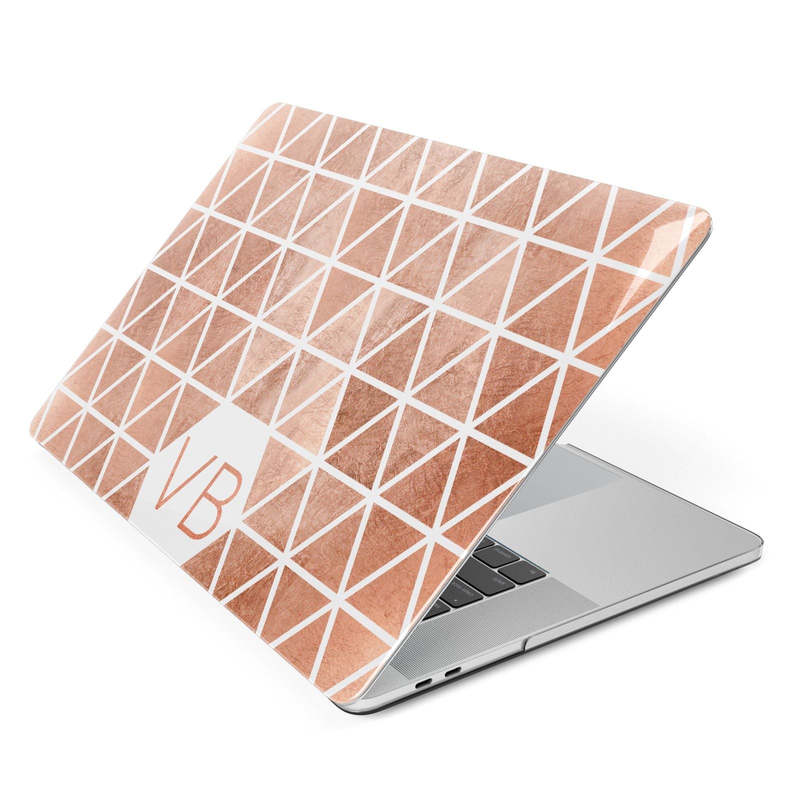Personalised Copper Initials Apple MacBook Case Side View