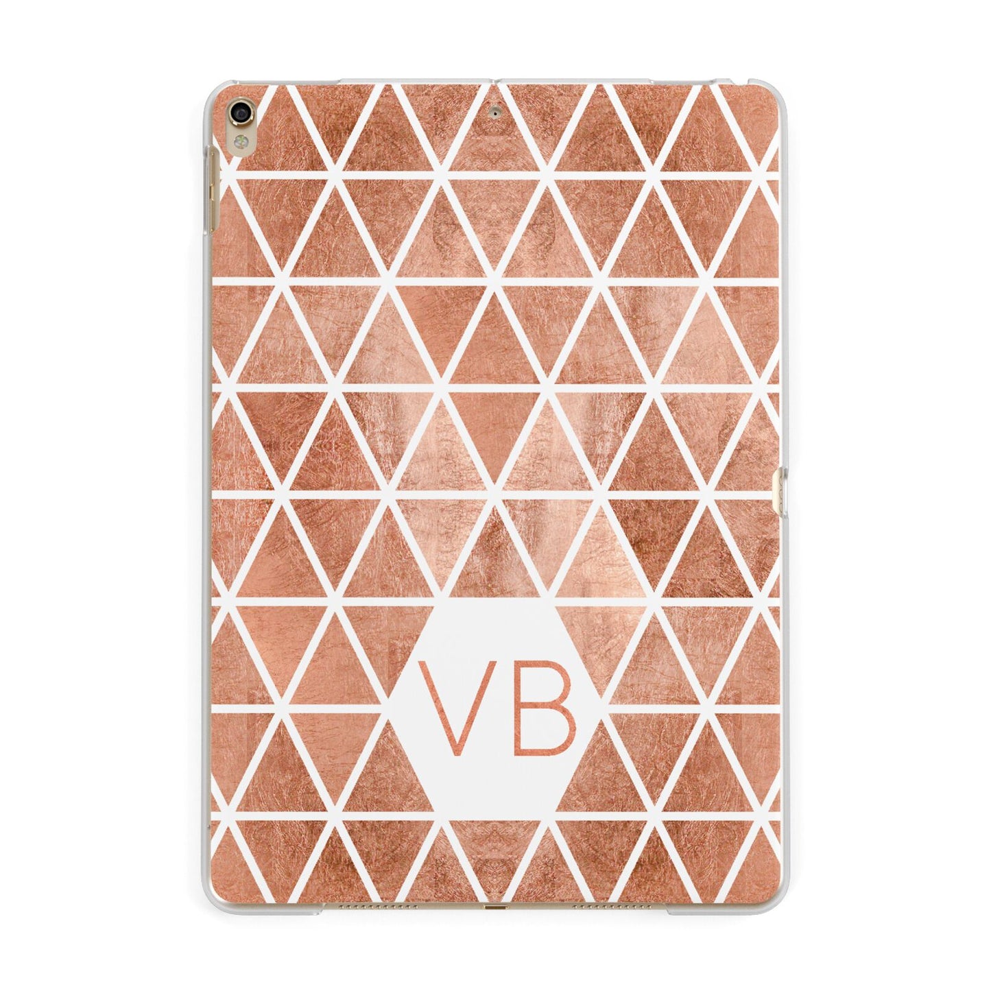 Personalised Copper Initials Apple iPad Gold Case