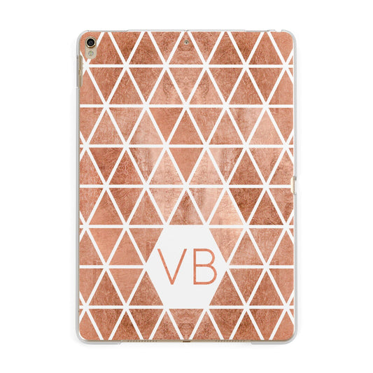 Personalised Copper Initials Apple iPad Gold Case