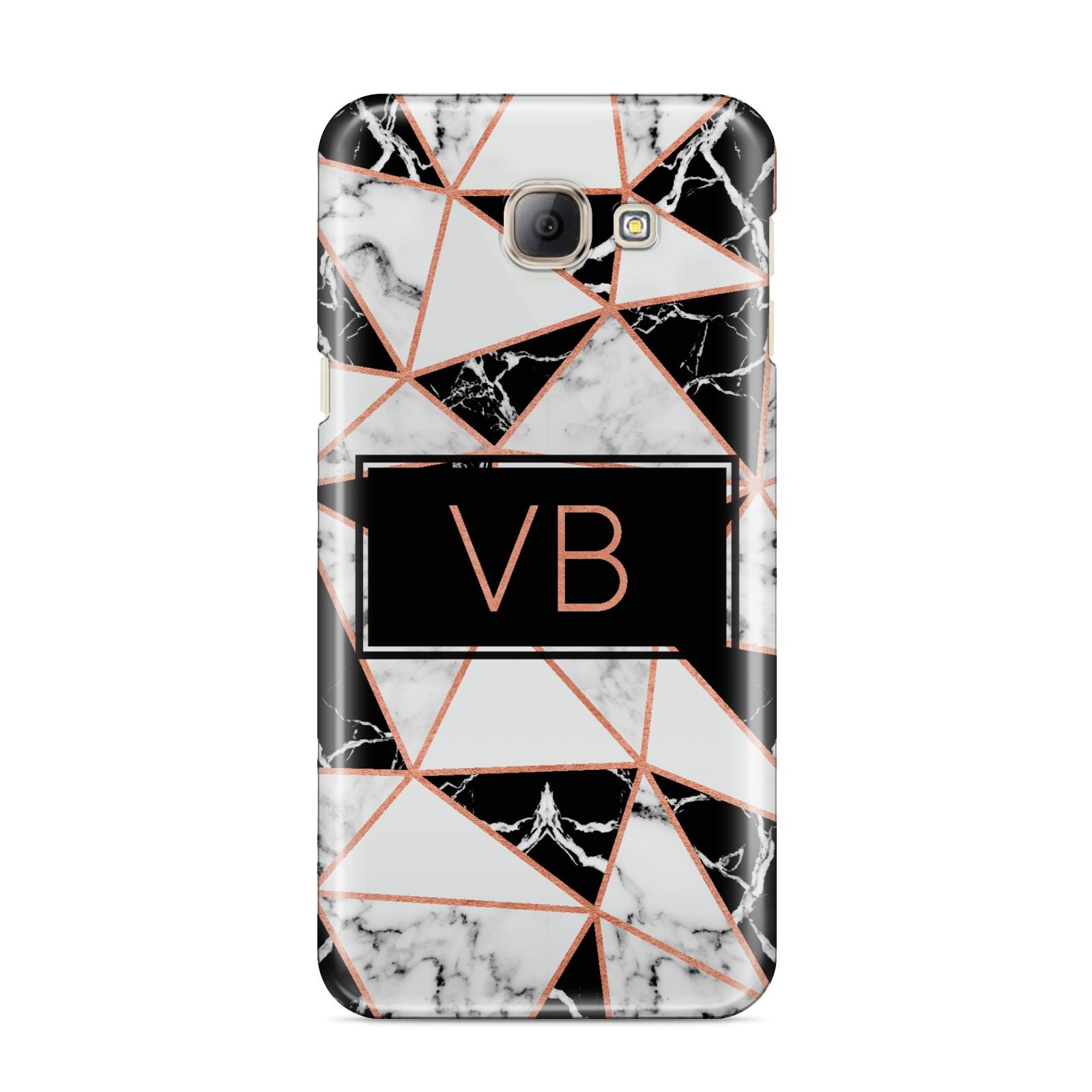 Personalised Copper Marble Initials Samsung Galaxy A8 2016 Case