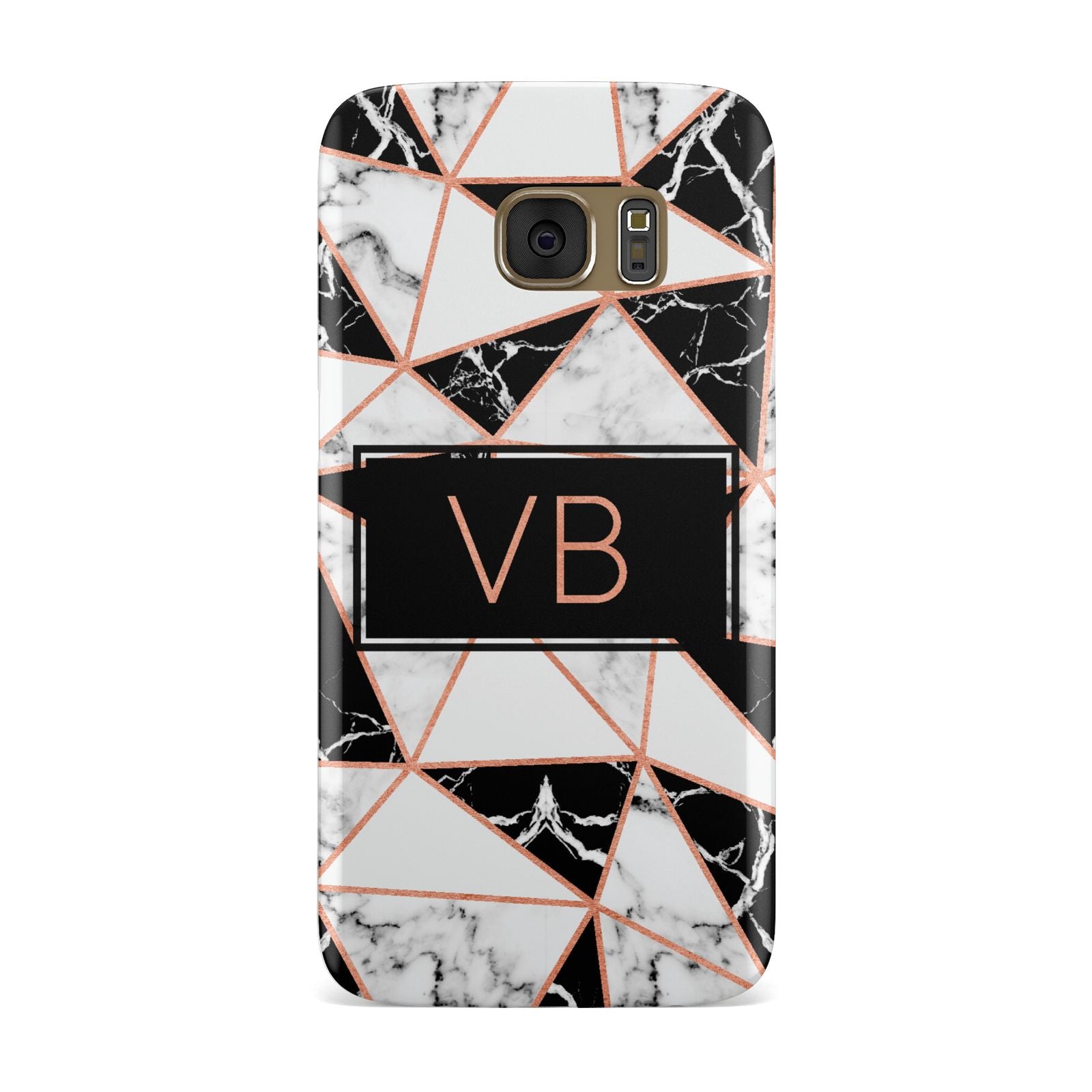 Personalised Copper Marble Initials Samsung Galaxy Case