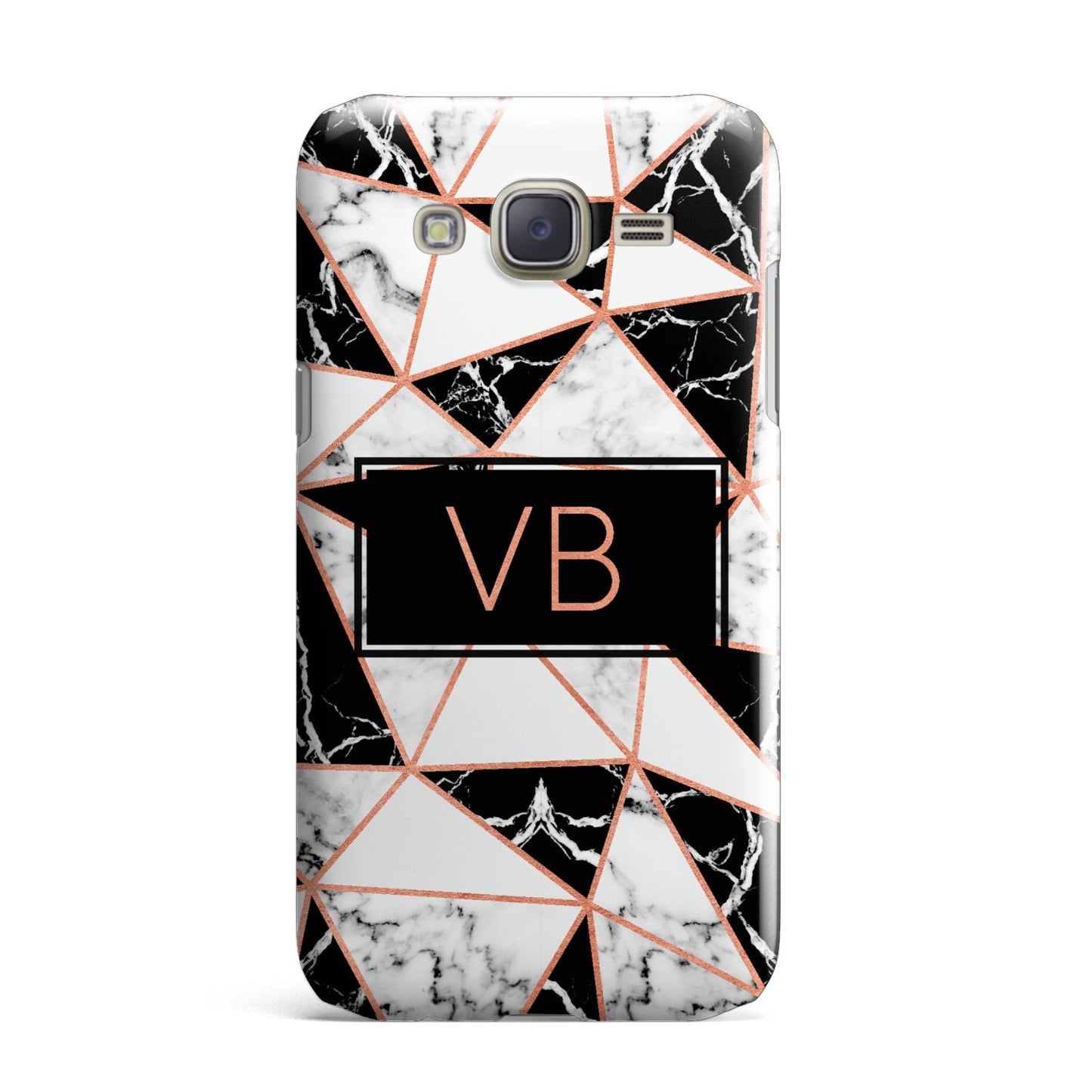 Personalised Copper Marble Initials Samsung Galaxy J7 Case