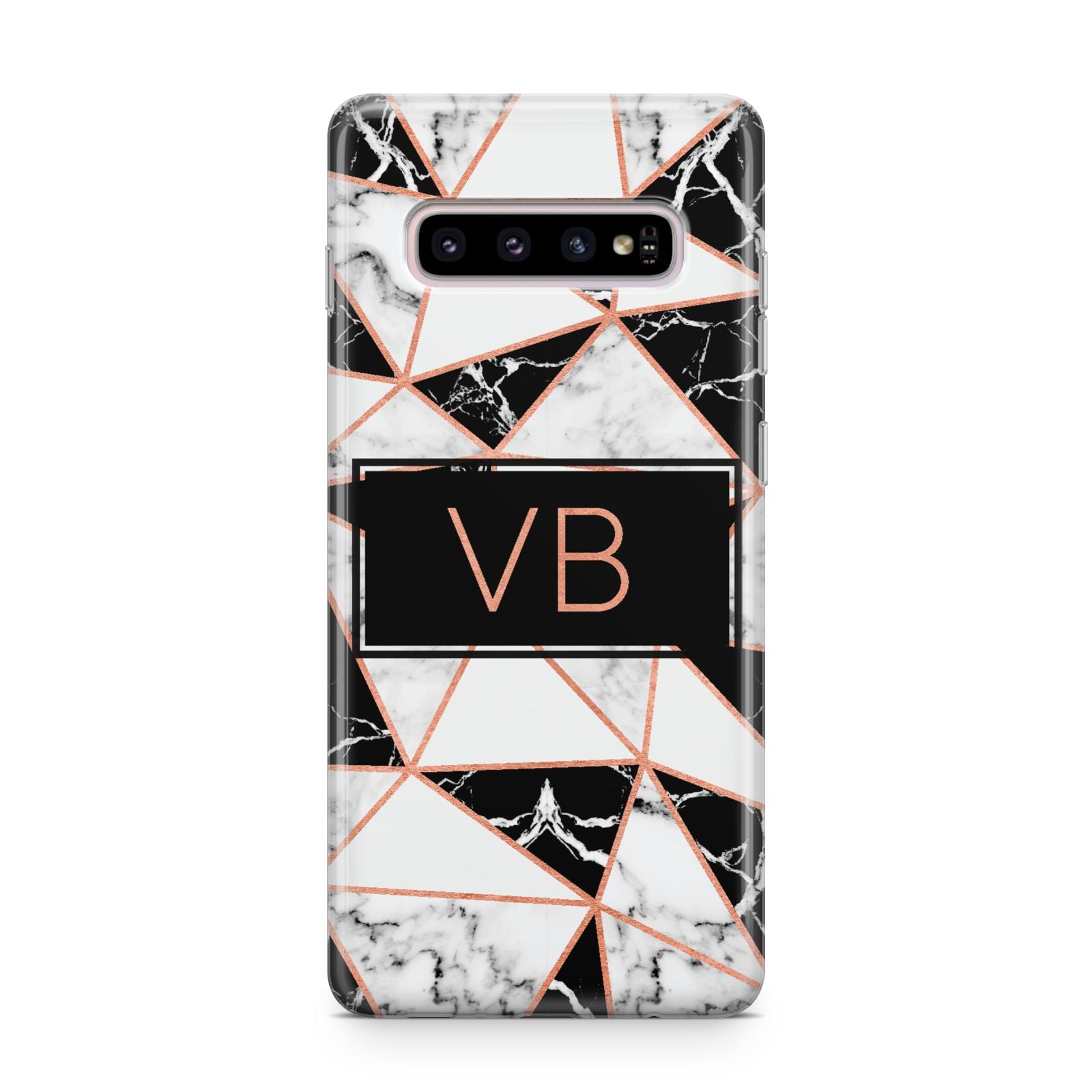 Personalised Copper Marble Initials Samsung Galaxy S10 Plus Case