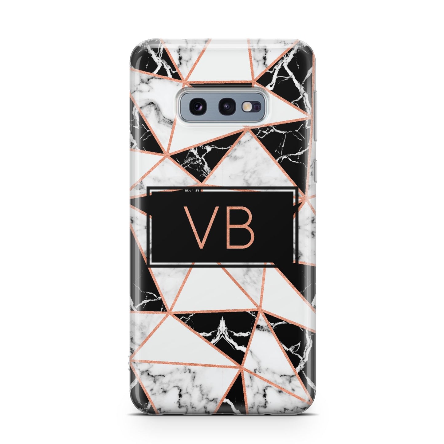 Personalised Copper Marble Initials Samsung Galaxy S10E Case