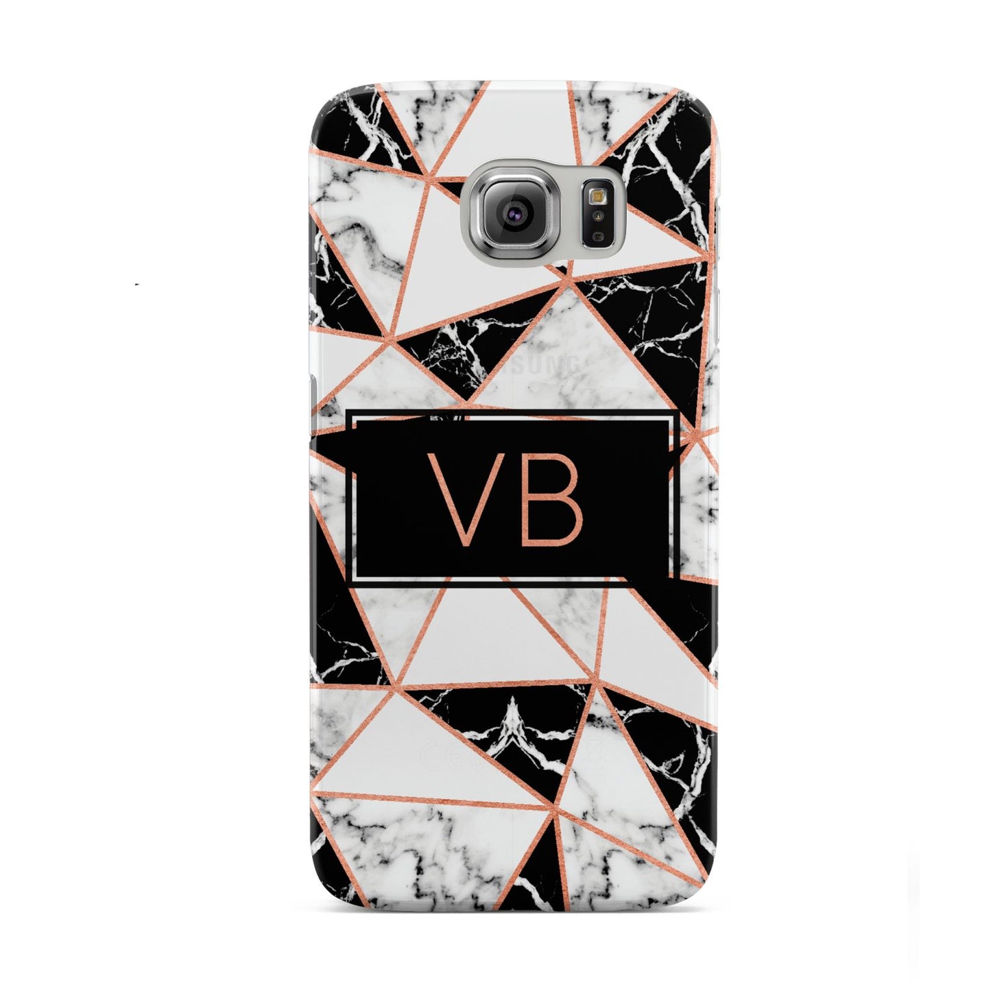 Personalised Copper Marble Initials Samsung Galaxy S6 Case