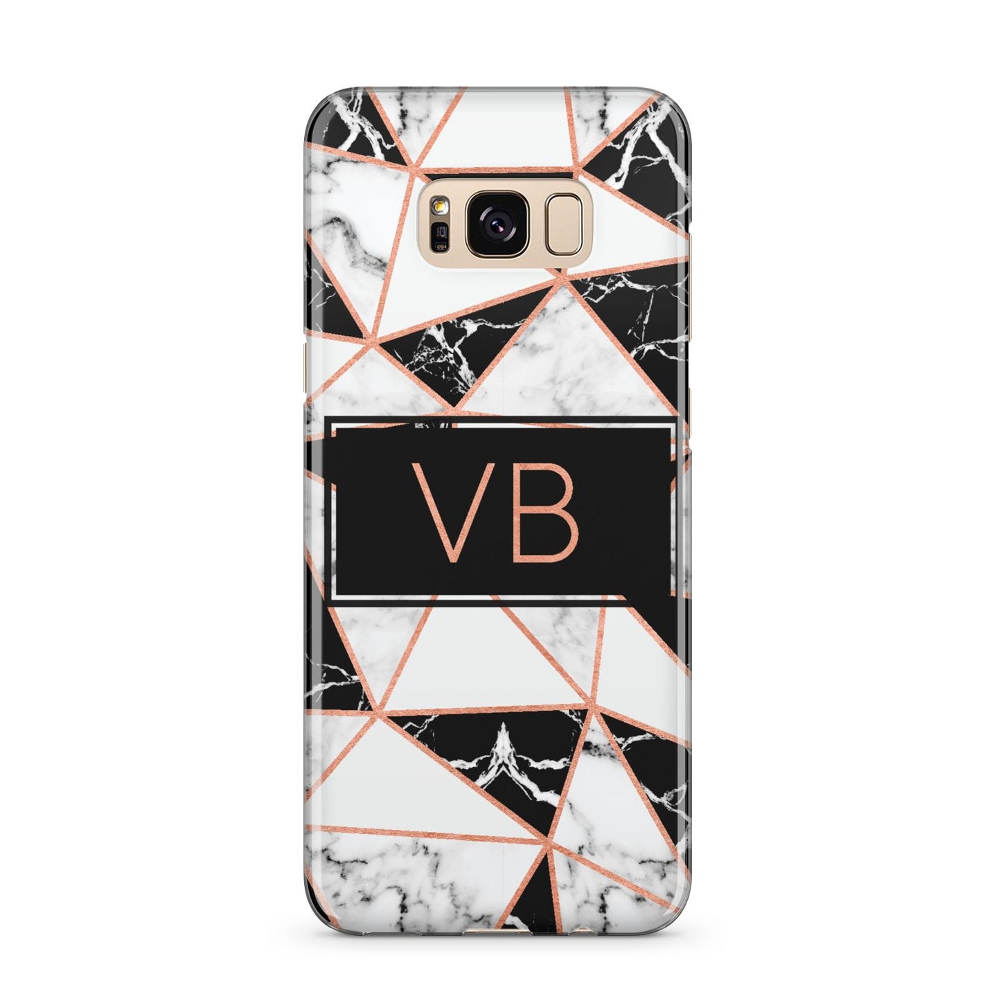 Personalised Copper Marble Initials Samsung Galaxy S8 Plus Case