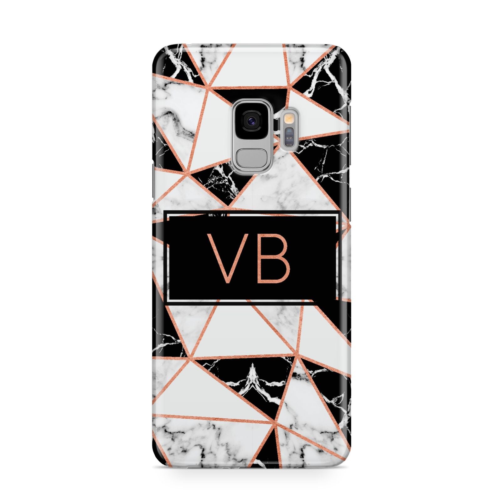 Personalised Copper Marble Initials Samsung Galaxy S9 Case