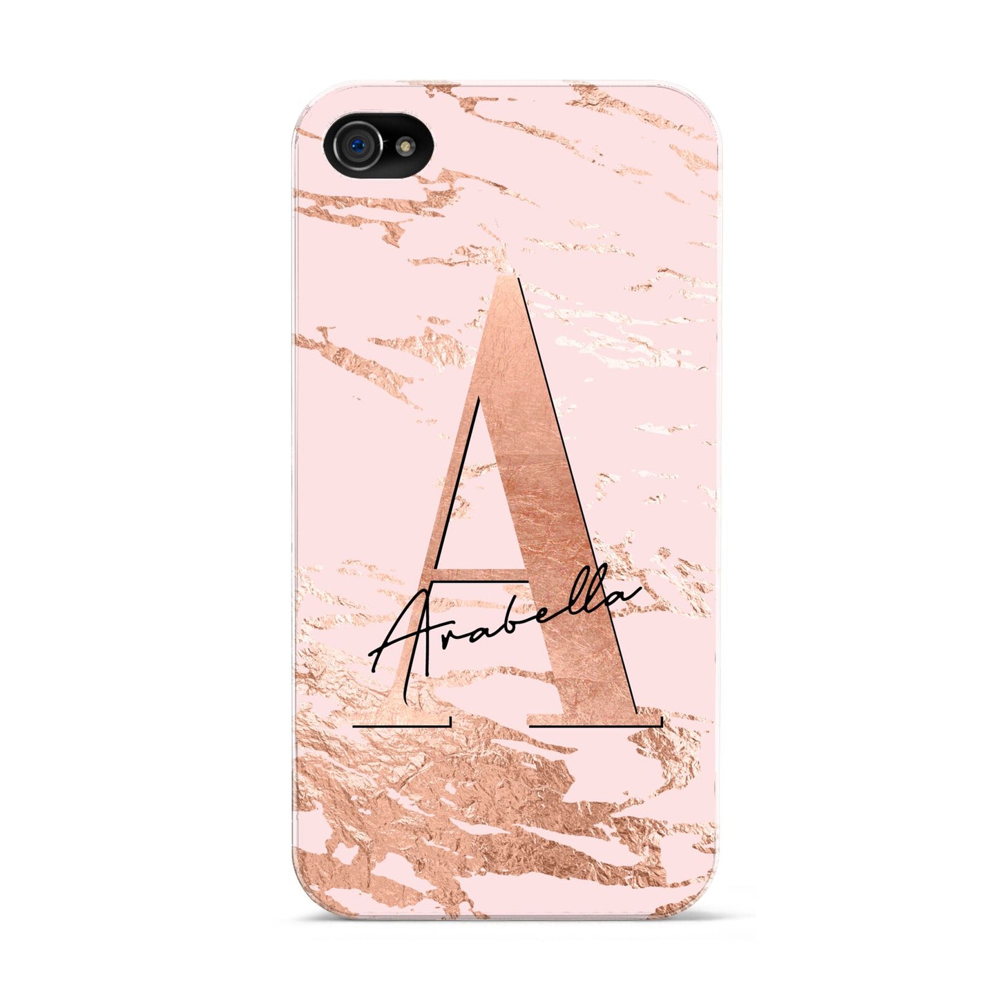 Personalised Copper Pink Marble Apple iPhone 4s Case