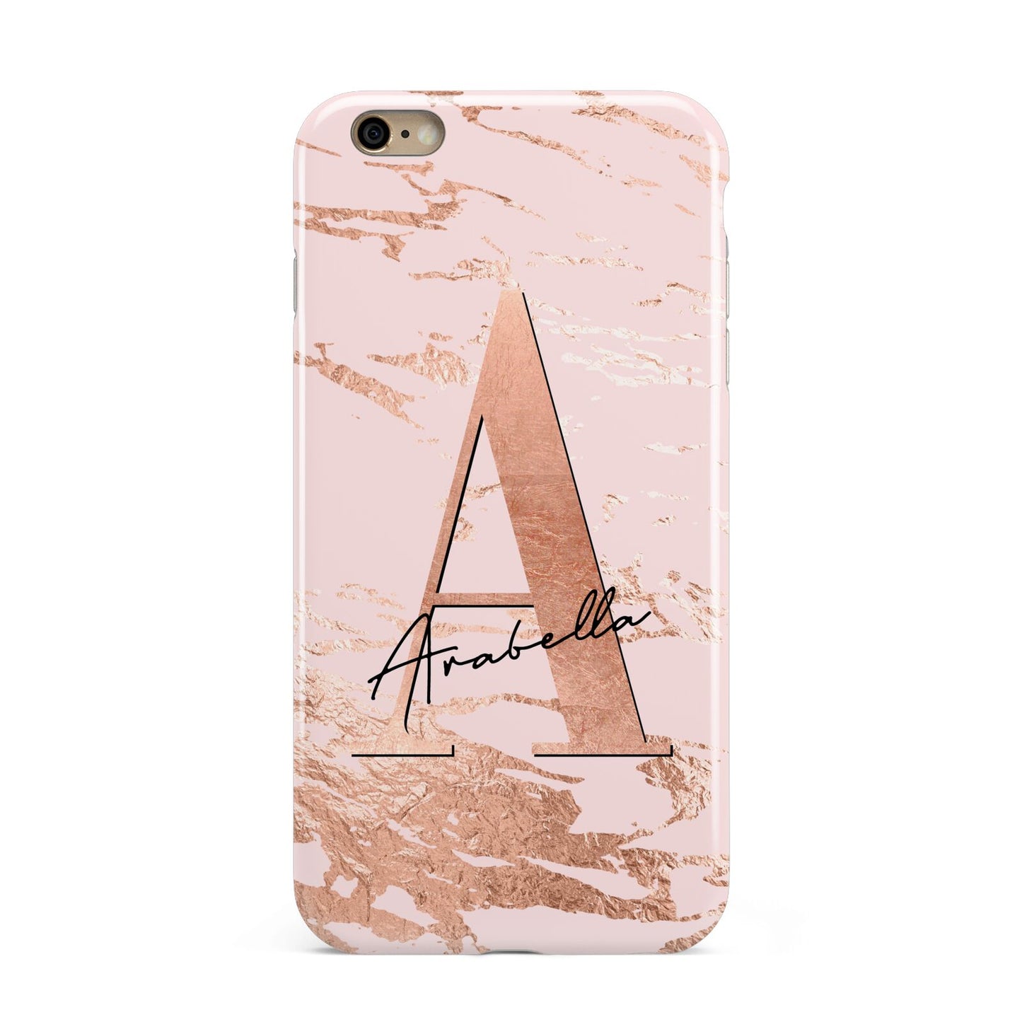 Personalised Copper Pink Marble Apple iPhone 6 Plus 3D Tough Case