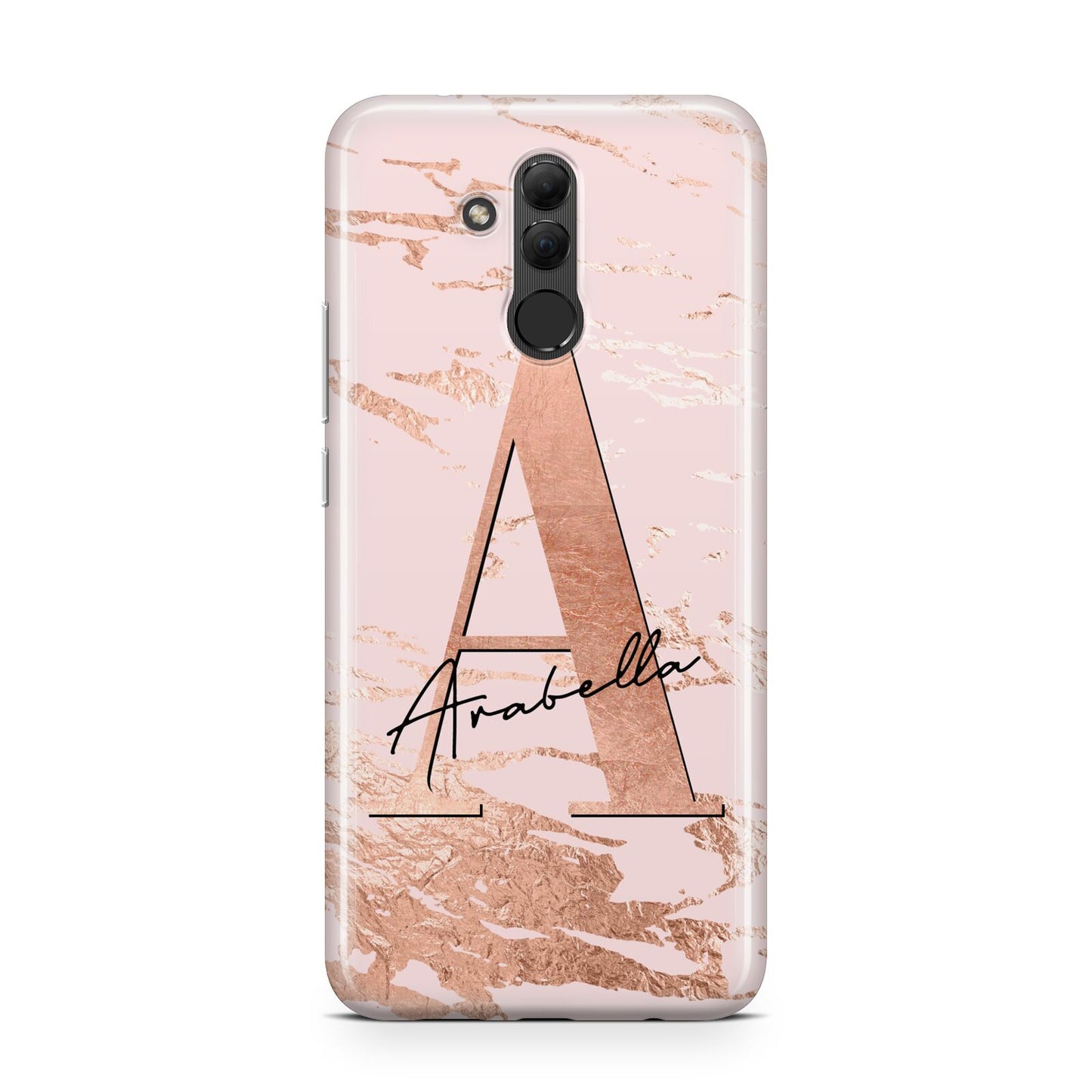 Personalised Copper Pink Marble Huawei Mate 20 Lite