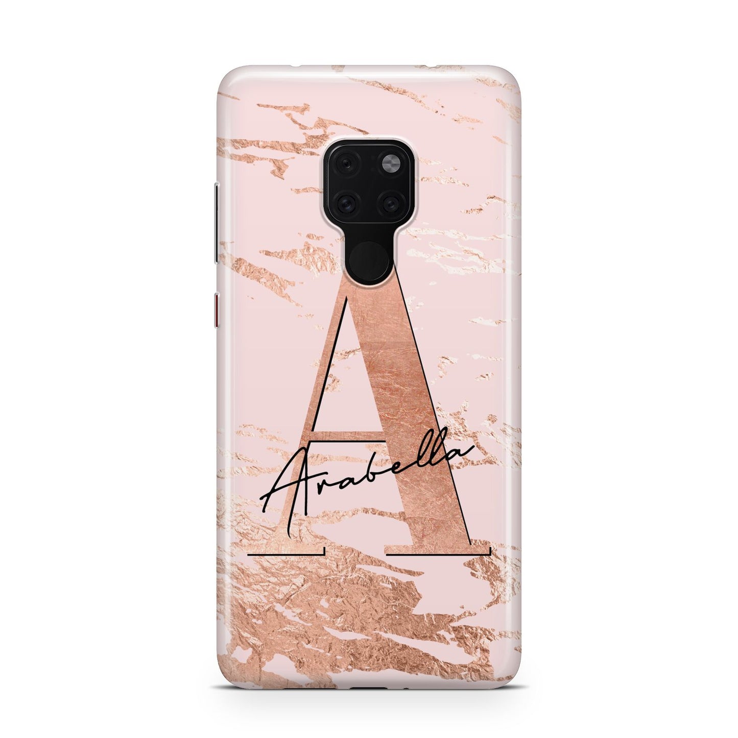 Personalised Copper Pink Marble Huawei Mate 20 Phone Case