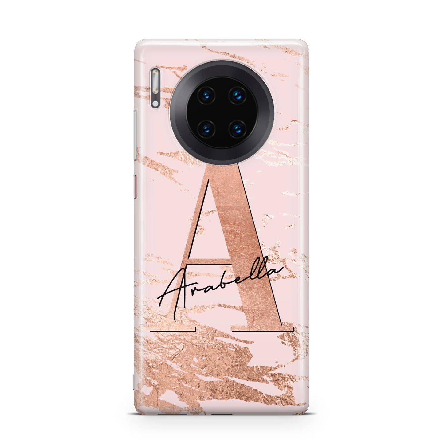 Personalised Copper Pink Marble Huawei Mate 30 Pro Phone Case