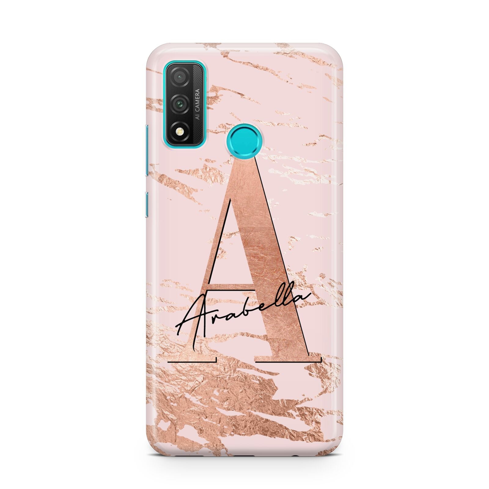 Personalised Copper Pink Marble Huawei P Smart 2020