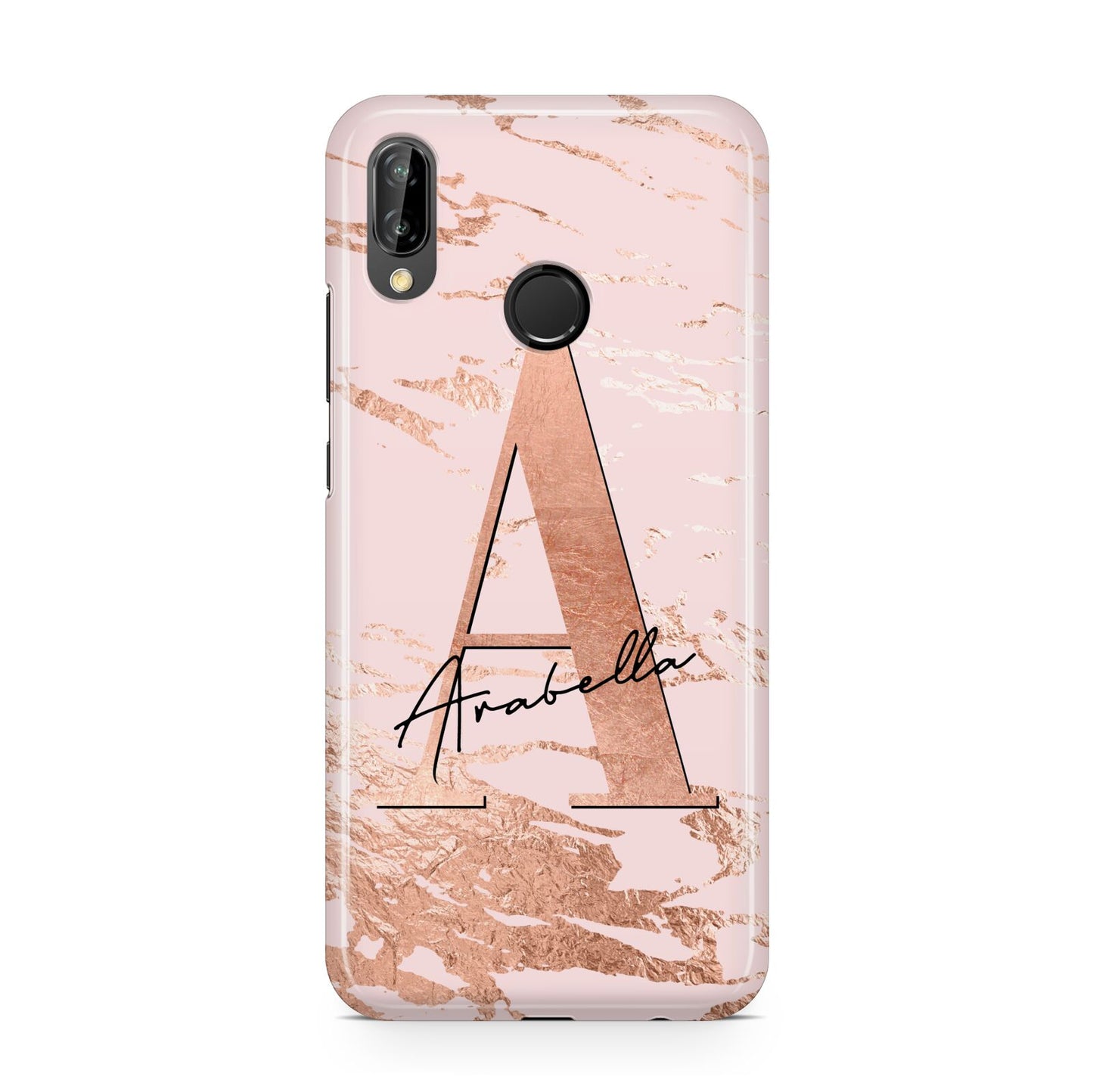 Personalised Copper Pink Marble Huawei P20 Lite Phone Case