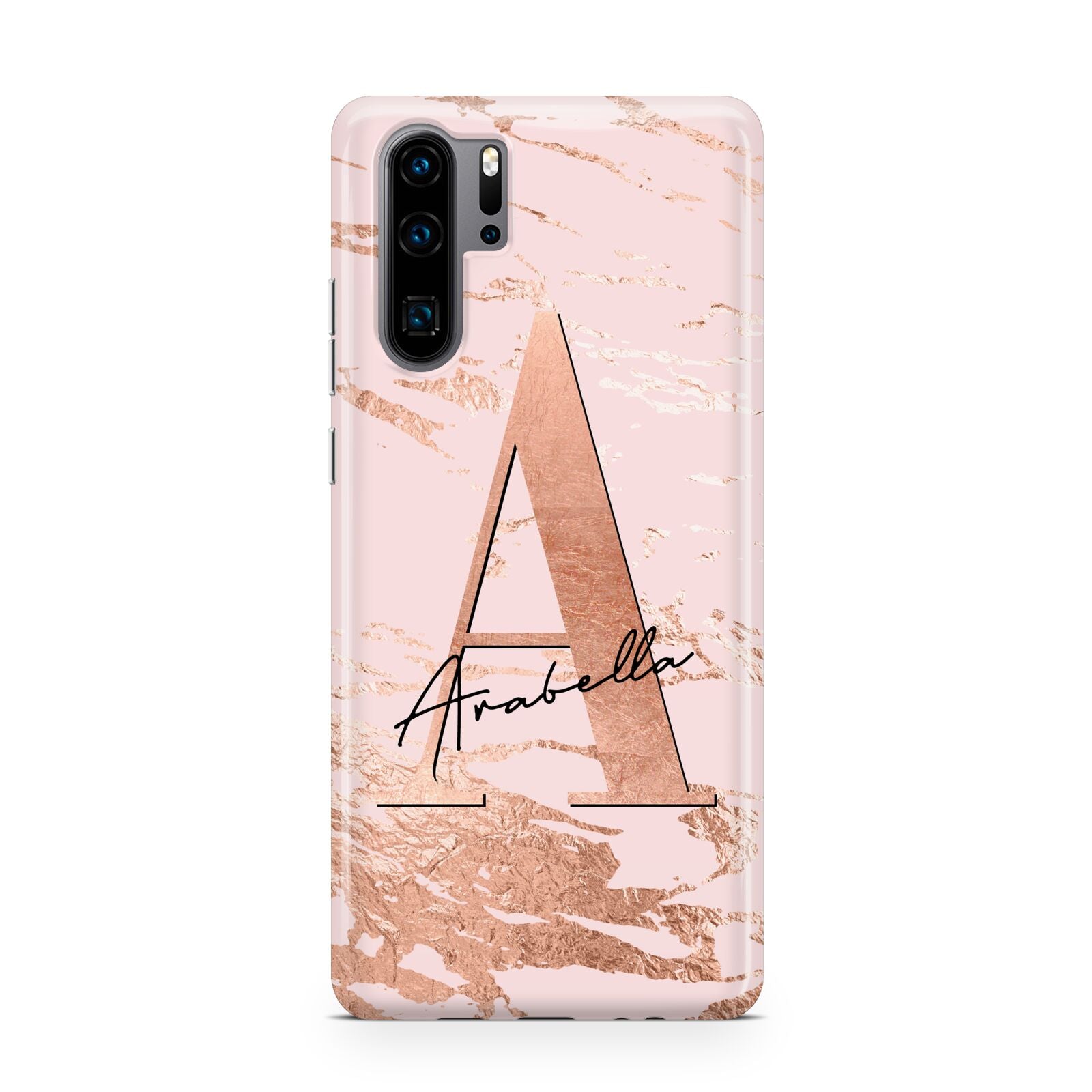 Personalised Copper Pink Marble Huawei P30 Pro Phone Case