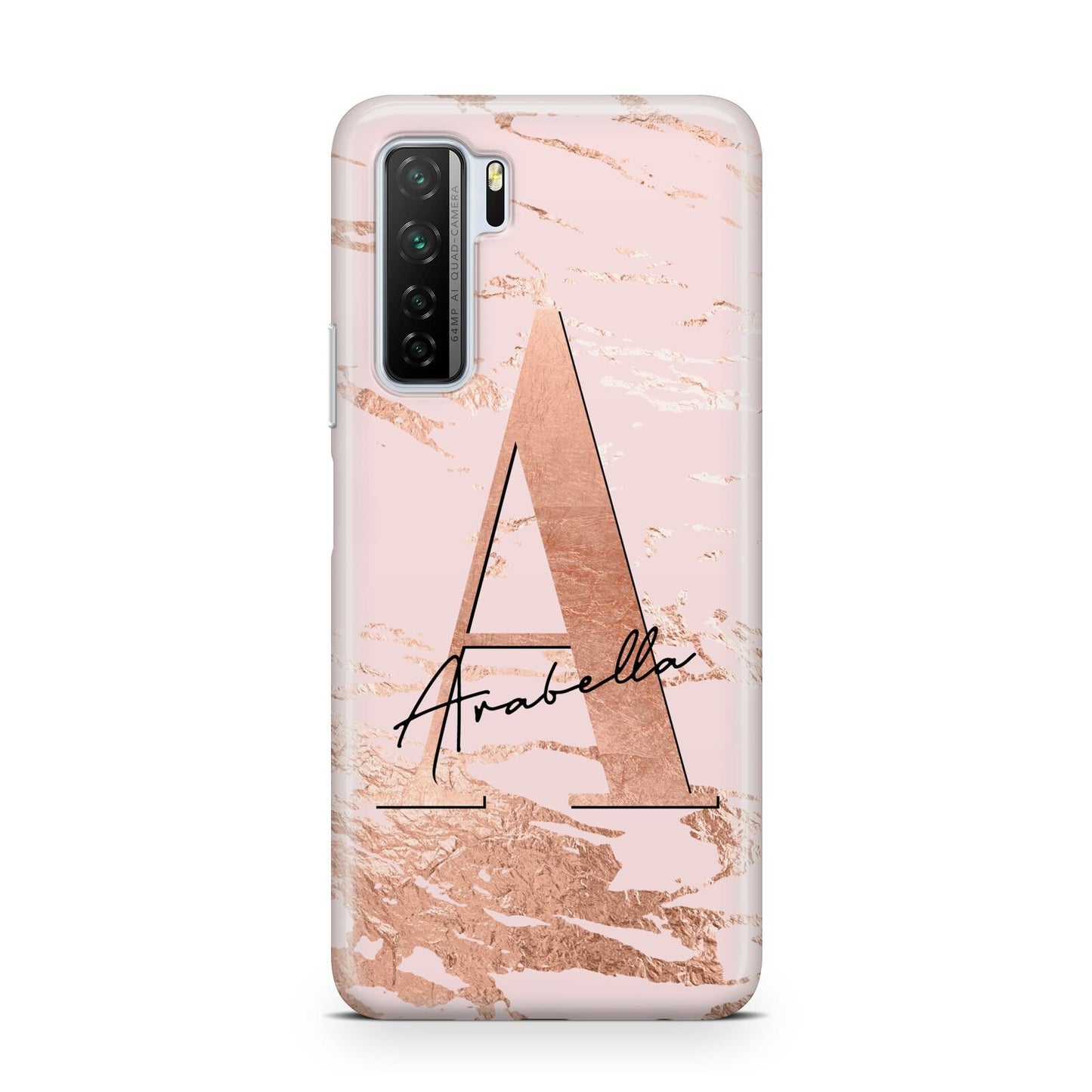 Personalised Copper Pink Marble Huawei P40 Lite 5G Phone Case