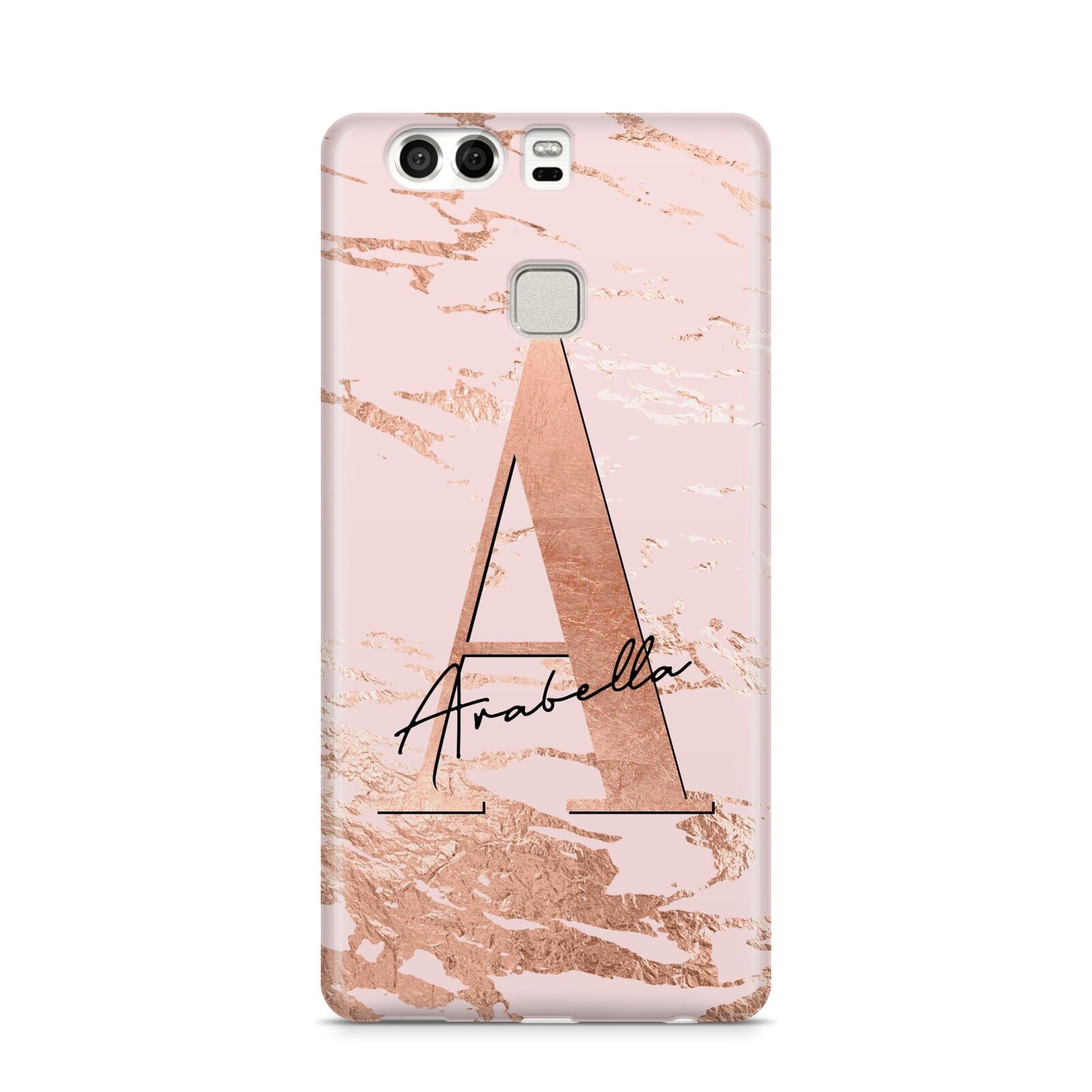 Personalised Copper Pink Marble Huawei P9 Case