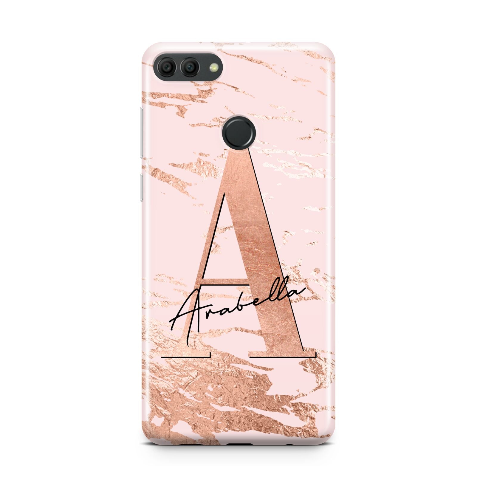 Personalised Copper Pink Marble Huawei Y9 2018