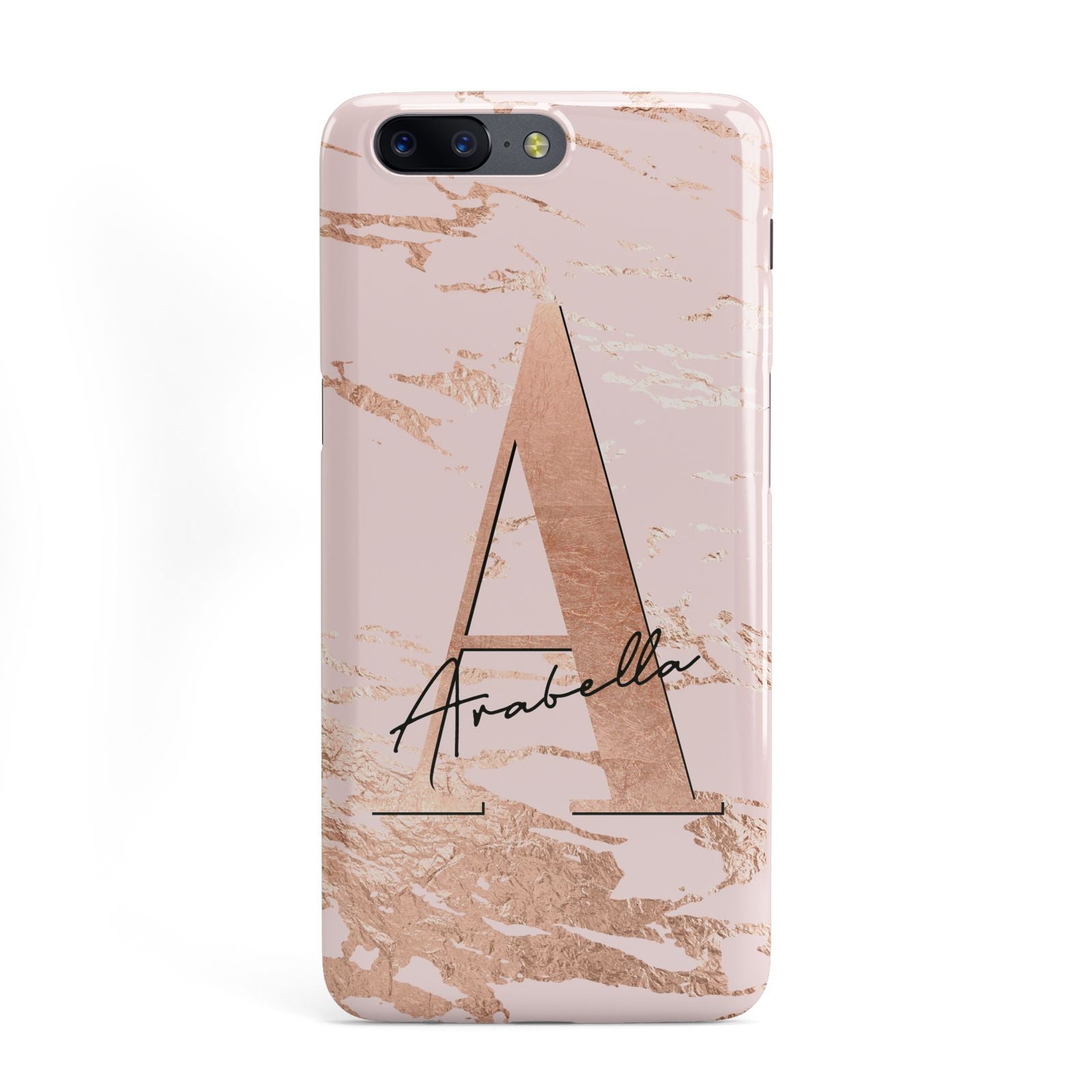 Personalised Copper Pink Marble OnePlus Case