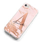 Personalised Copper Pink Marble iPhone 8 Bumper Case on Silver iPhone Alternative Image