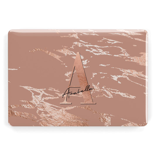 Personalised Copper Taupe Marble Apple MacBook Case