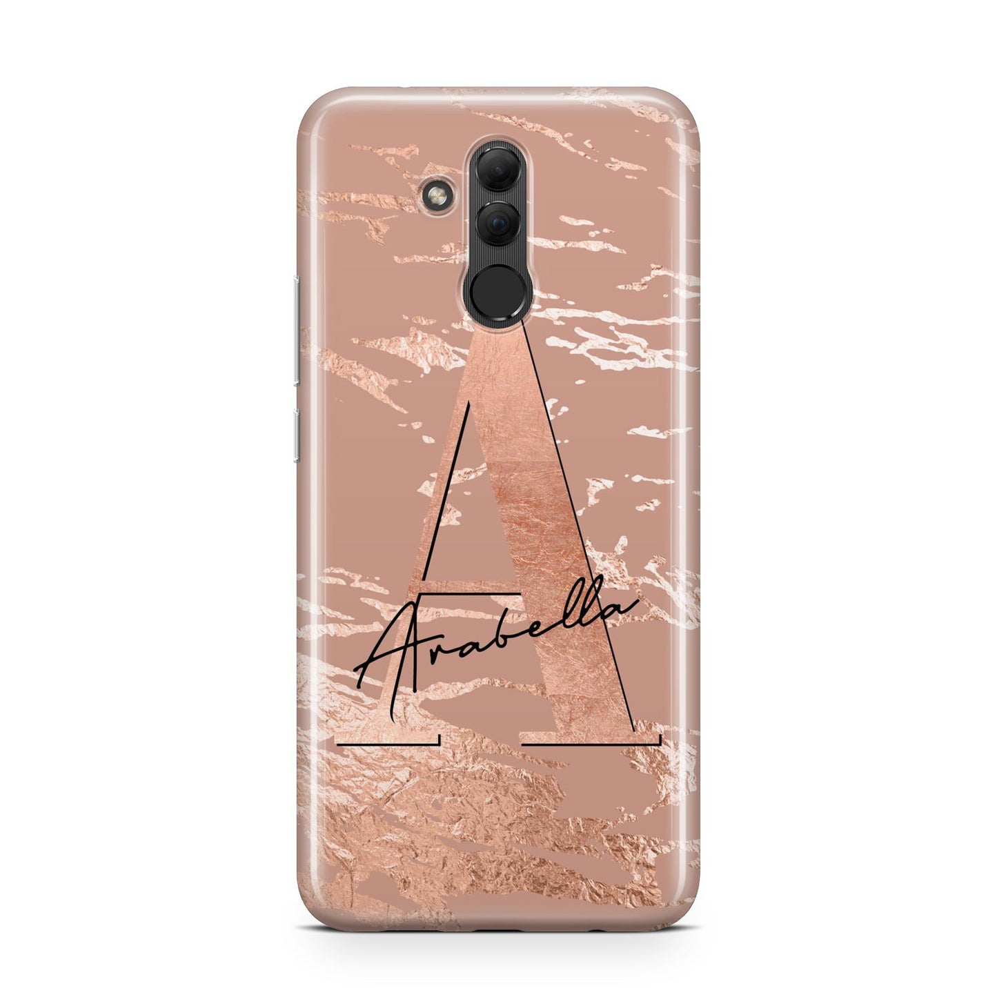 Personalised Copper Taupe Marble Huawei Mate 20 Lite