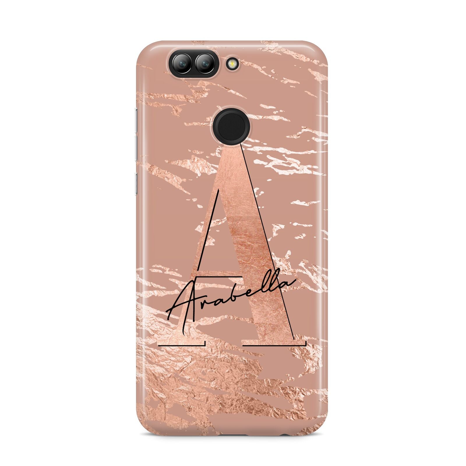 Personalised Copper Taupe Marble Huawei Nova 2s Phone Case