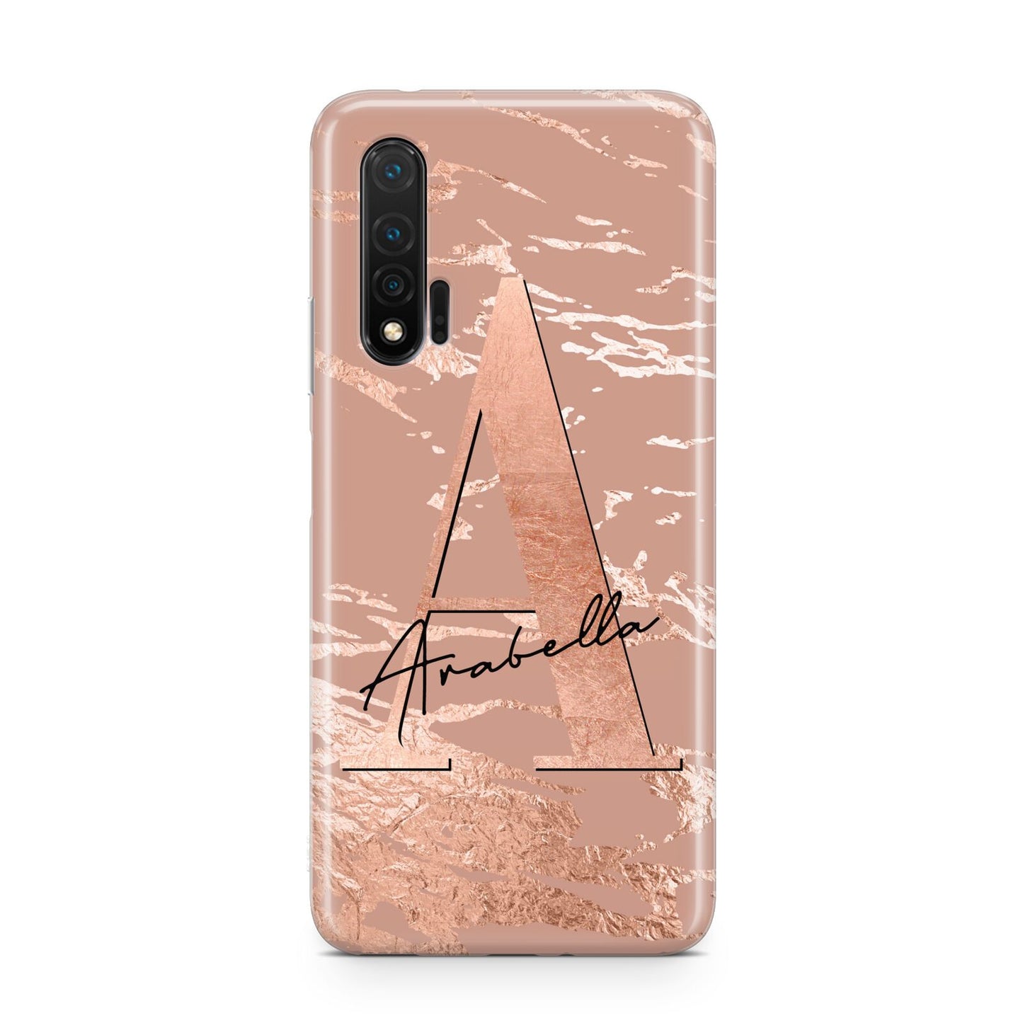 Personalised Copper Taupe Marble Huawei Nova 6 Phone Case