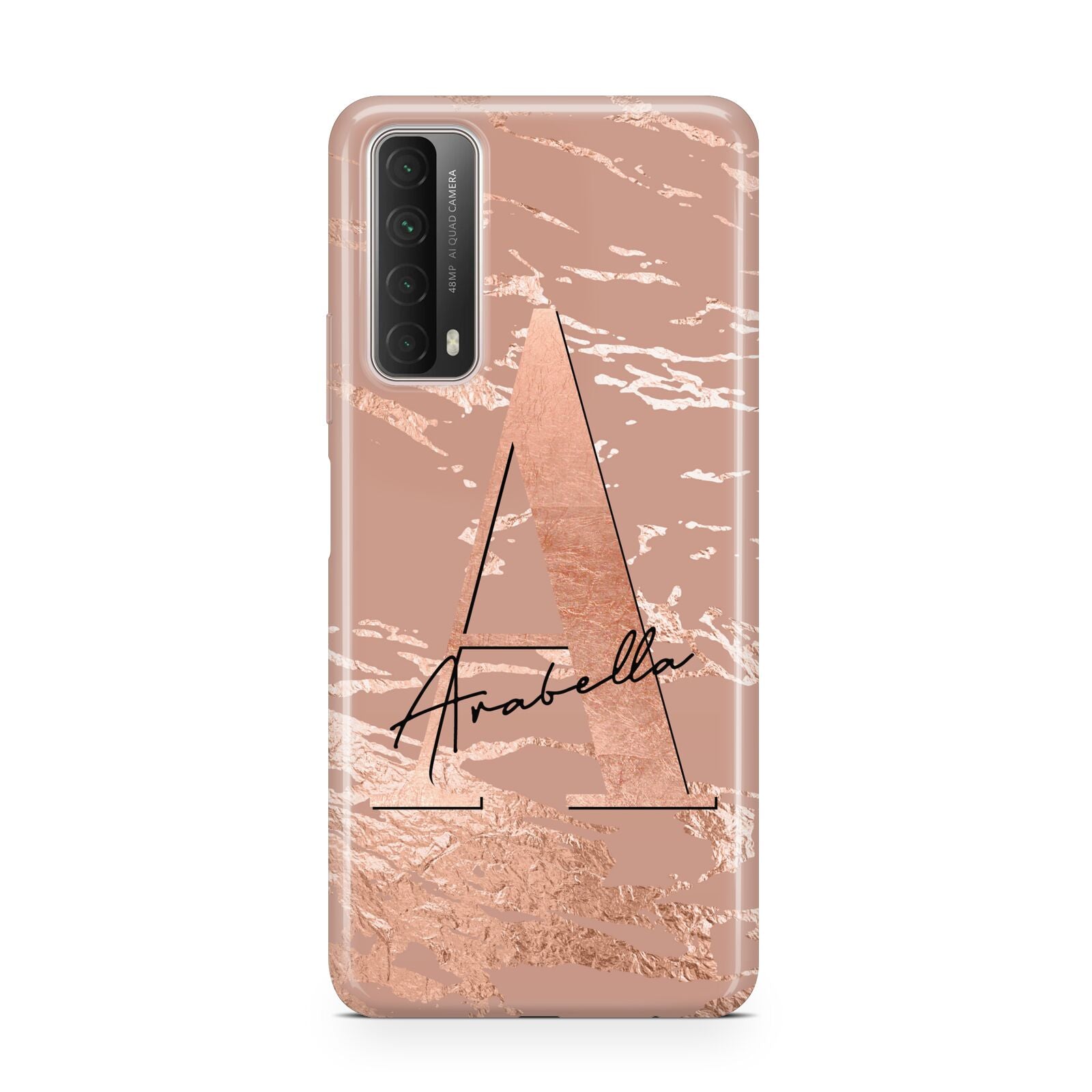 Personalised Copper Taupe Marble Huawei P Smart 2021