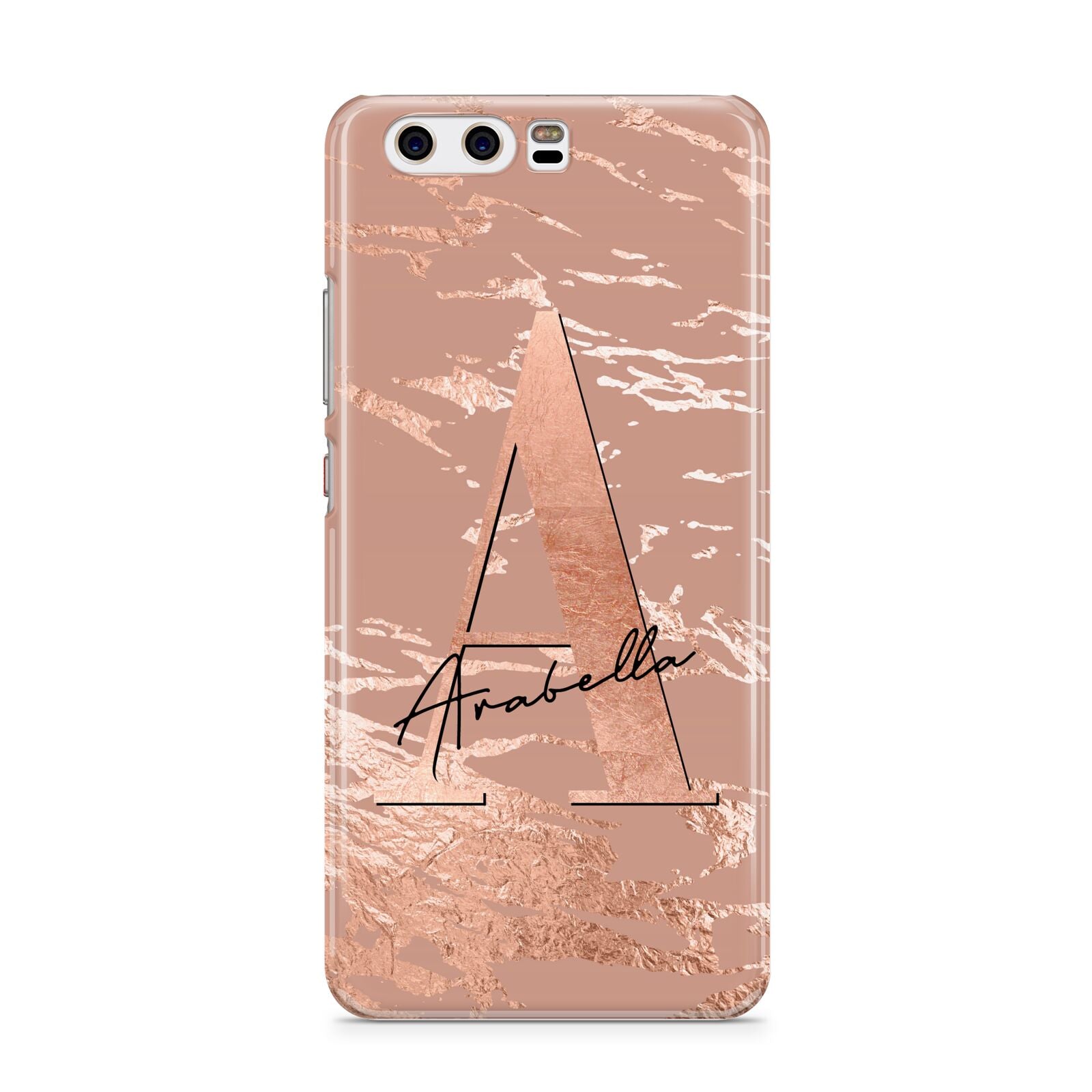 Personalised Copper Taupe Marble Huawei P10 Phone Case