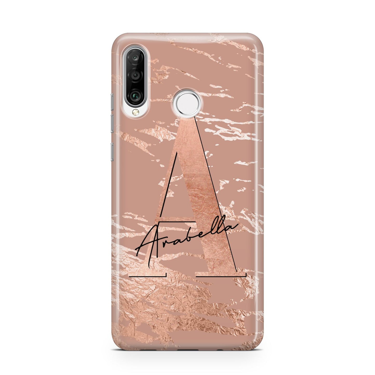 Personalised Copper Taupe Marble Huawei P30 Lite Phone Case