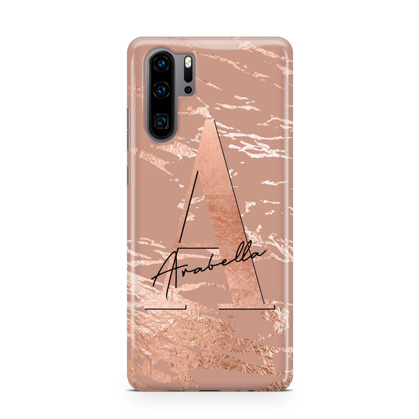 Personalised Copper Taupe Marble Huawei P30 Pro Phone Case