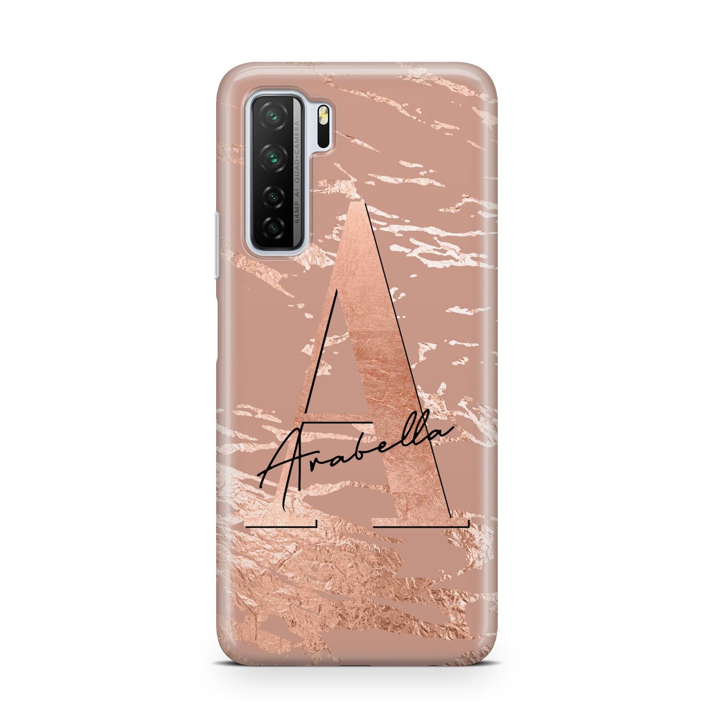 Personalised Copper Taupe Marble Huawei P40 Lite 5G Phone Case