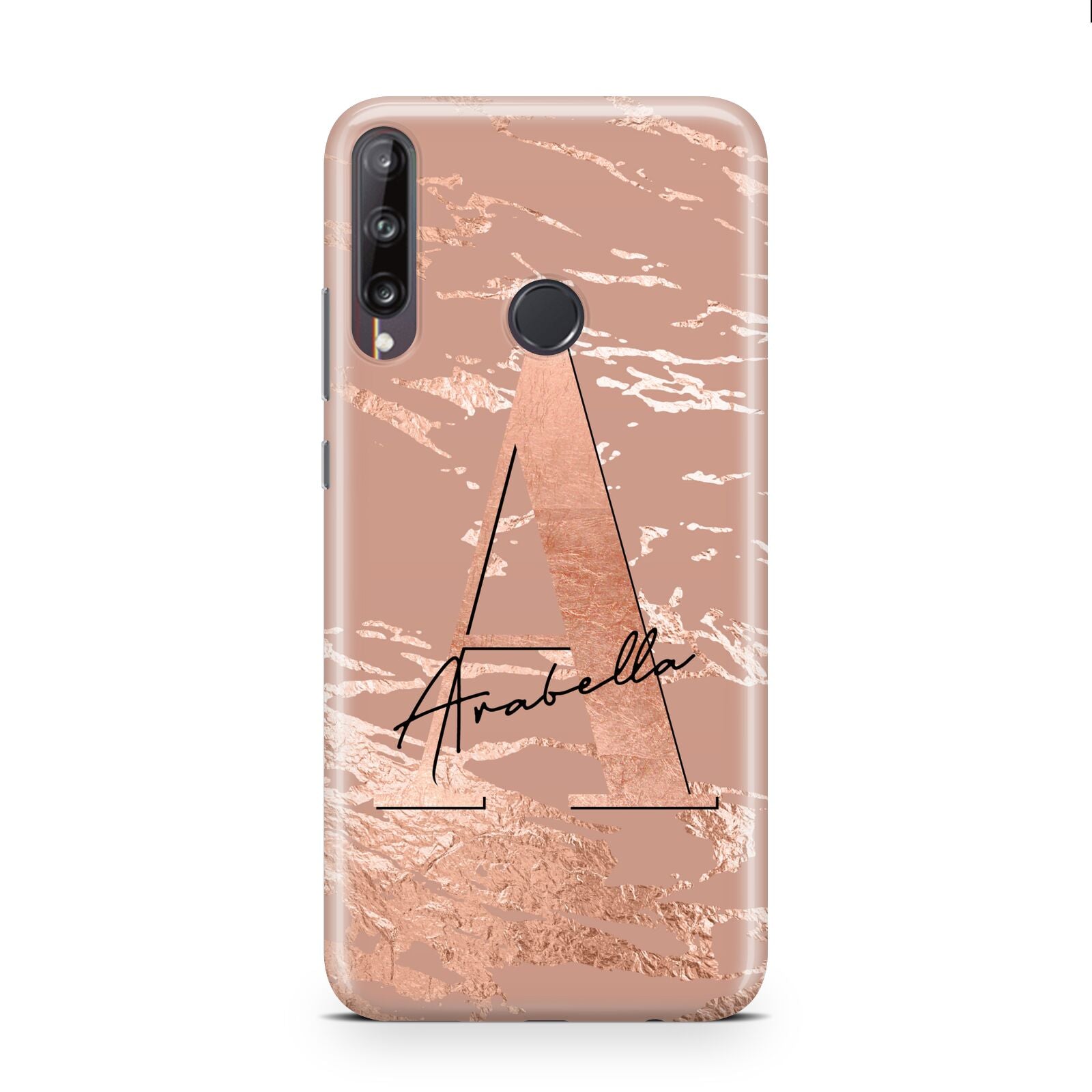 Personalised Copper Taupe Marble Huawei P40 Lite E Phone Case