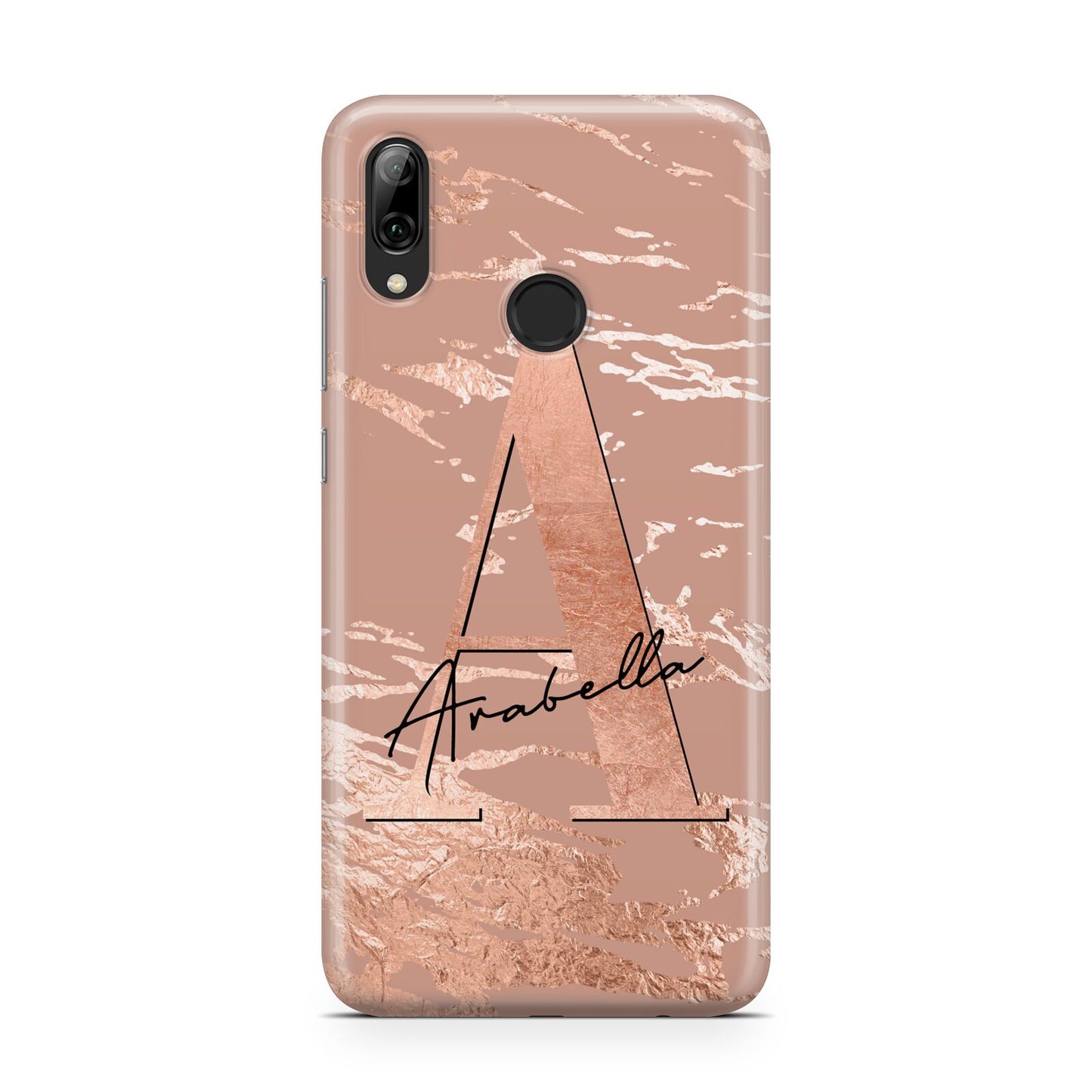 Personalised Copper Taupe Marble Huawei Y7 2019