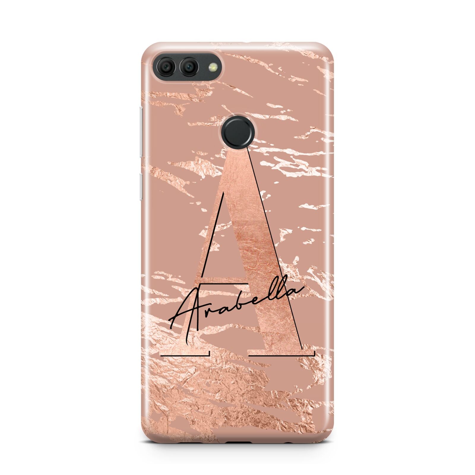 Personalised Copper Taupe Marble Huawei Y9 2018