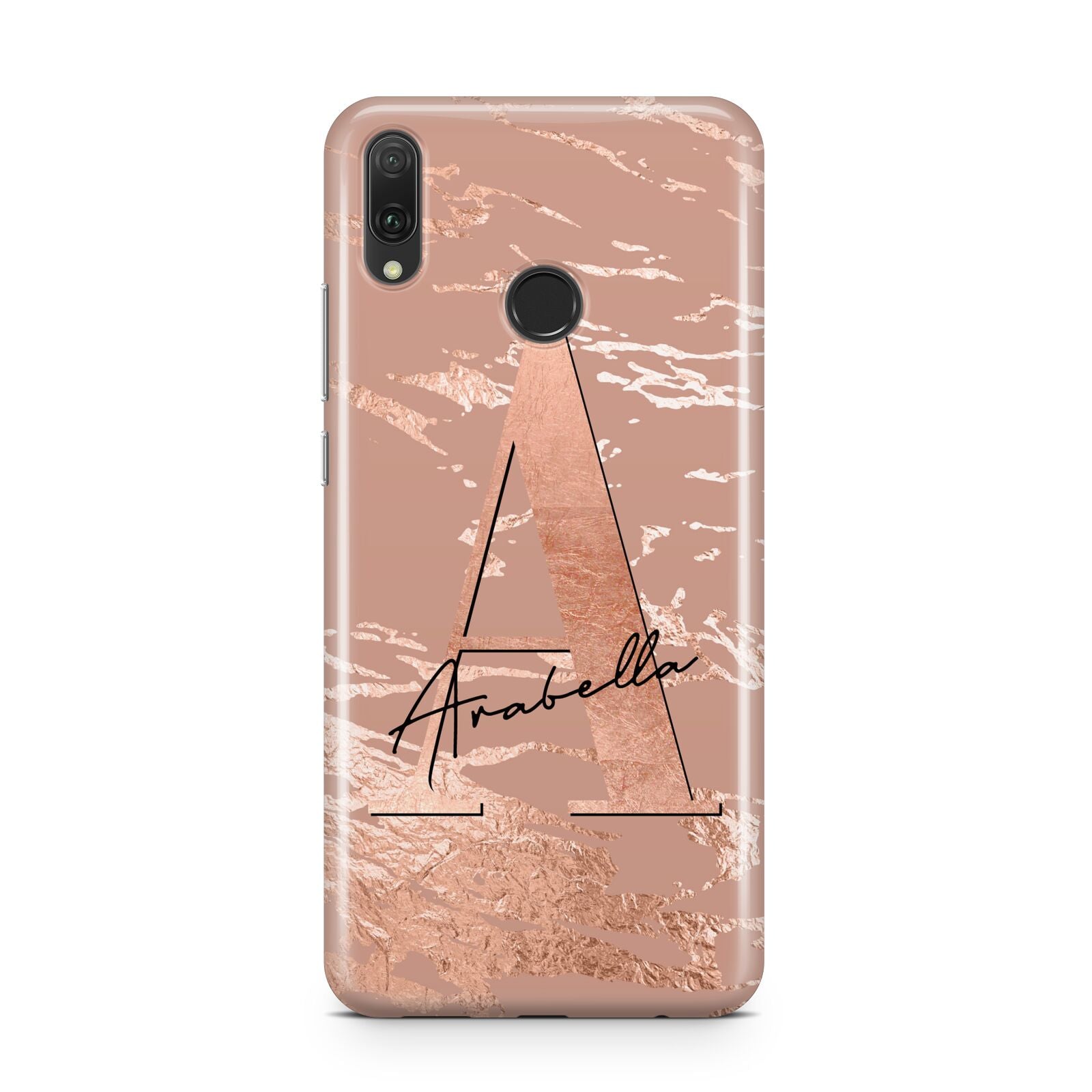 Personalised Copper Taupe Marble Huawei Y9 2019