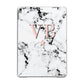 Personalised Coral Initials Star Marble Apple iPad Grey Case