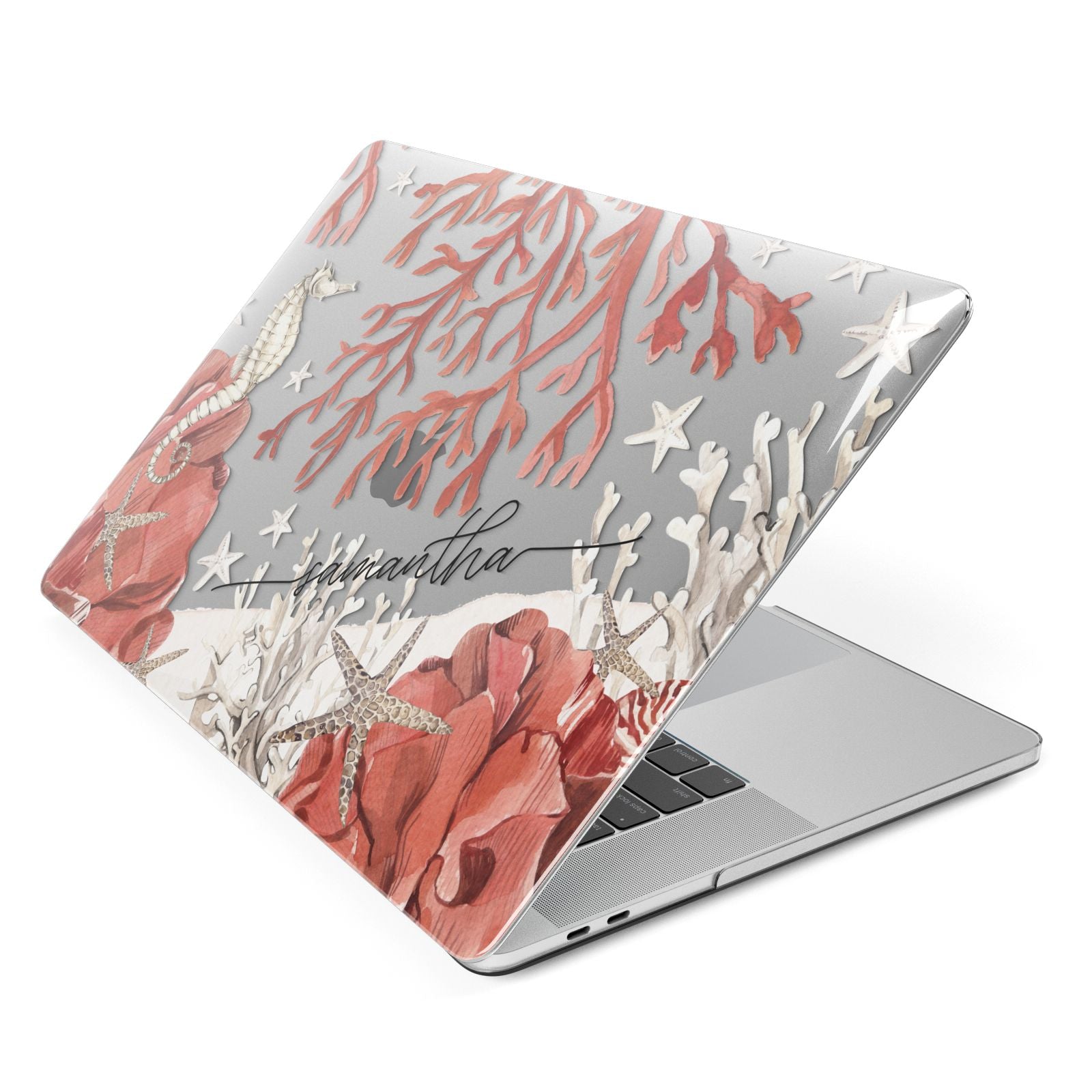 Personalised Coral Reef Name Macbook Case