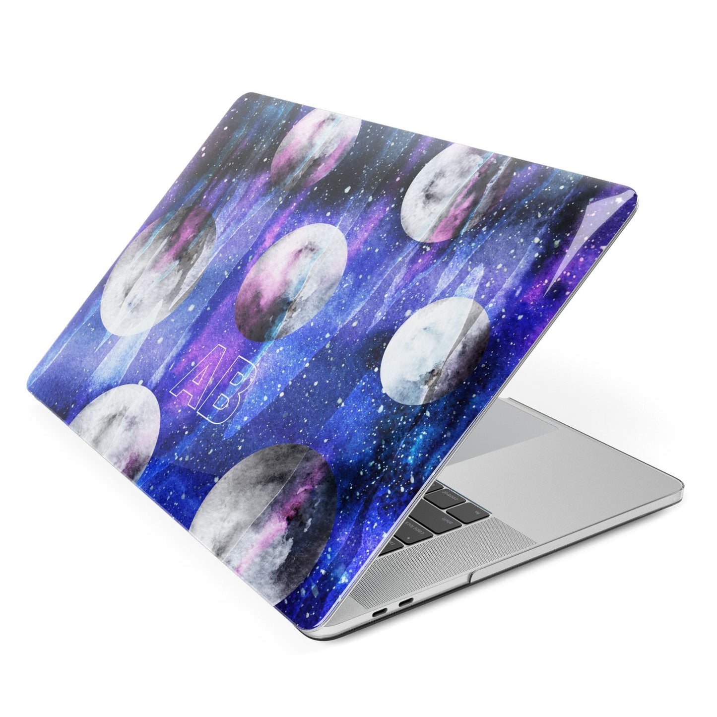 Personalised Cosmic Apple MacBook Case Side View