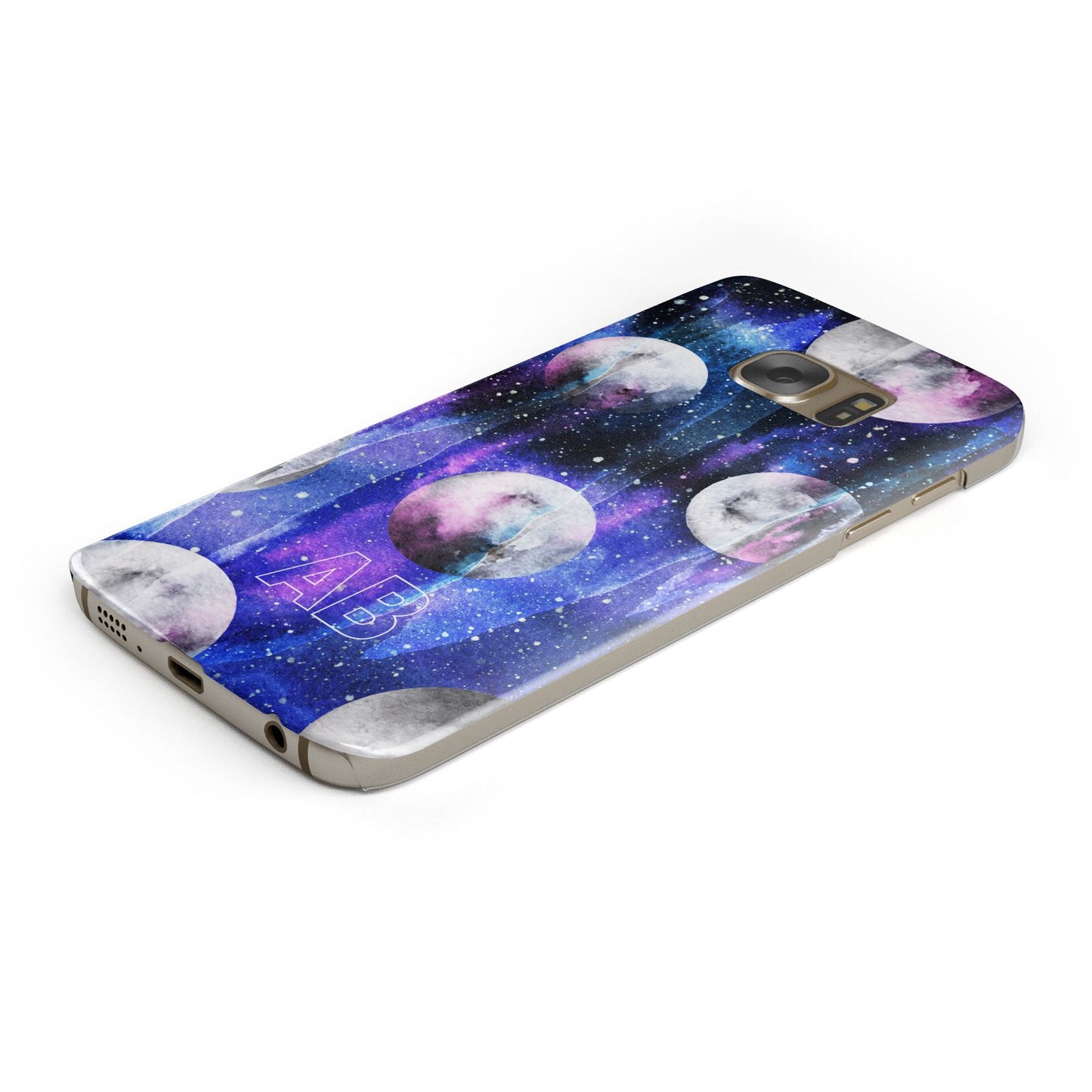 Personalised Cosmic Protective Samsung Galaxy Case Angled Image