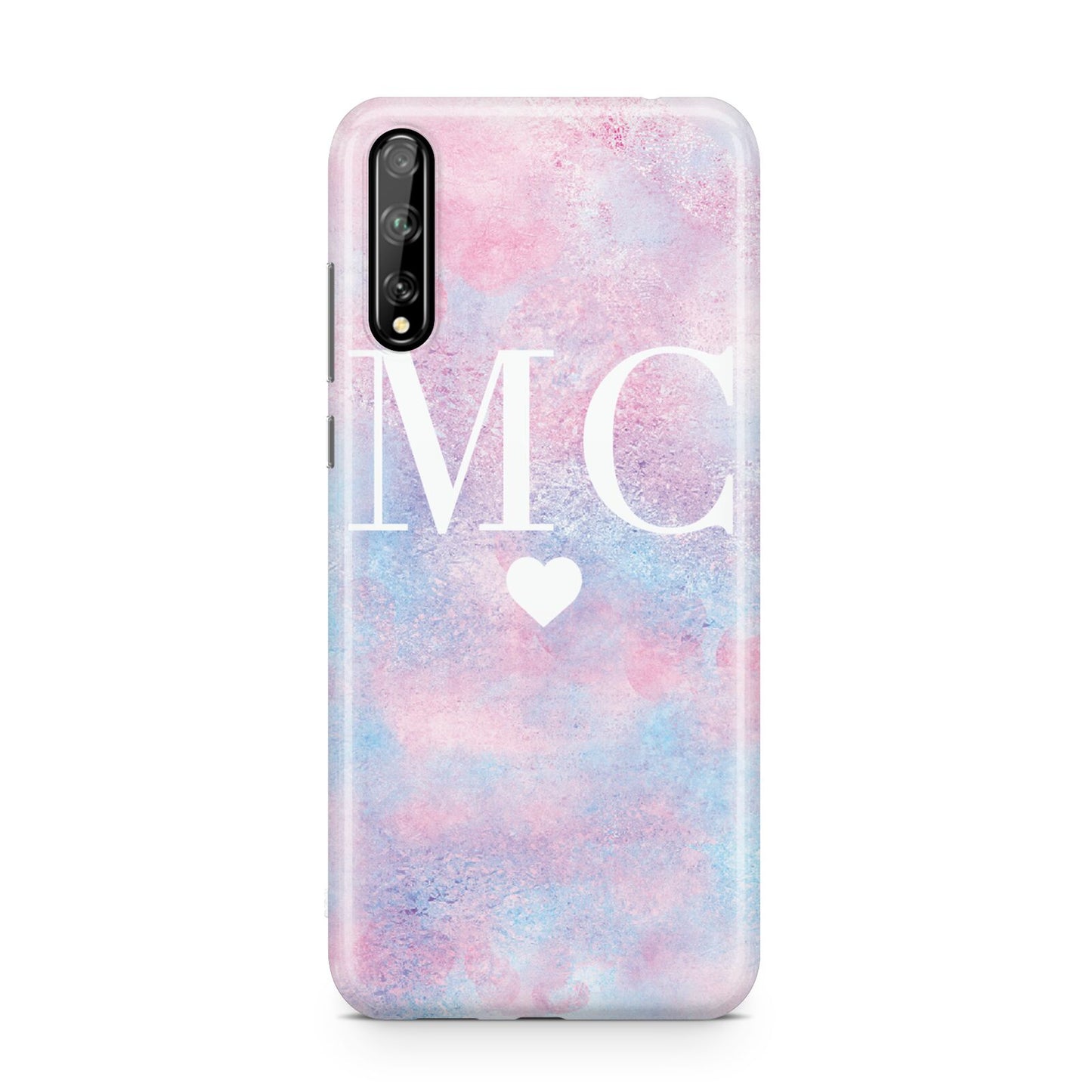 Personalised Cotton Candy Marble Initials Huawei Enjoy 10s Phone Case