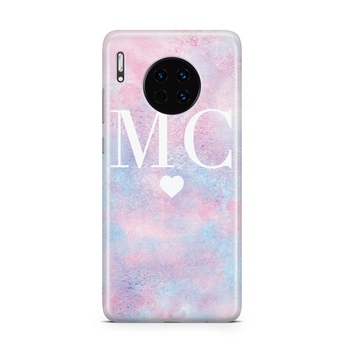 Personalised Cotton Candy Marble Initials Huawei Mate 30